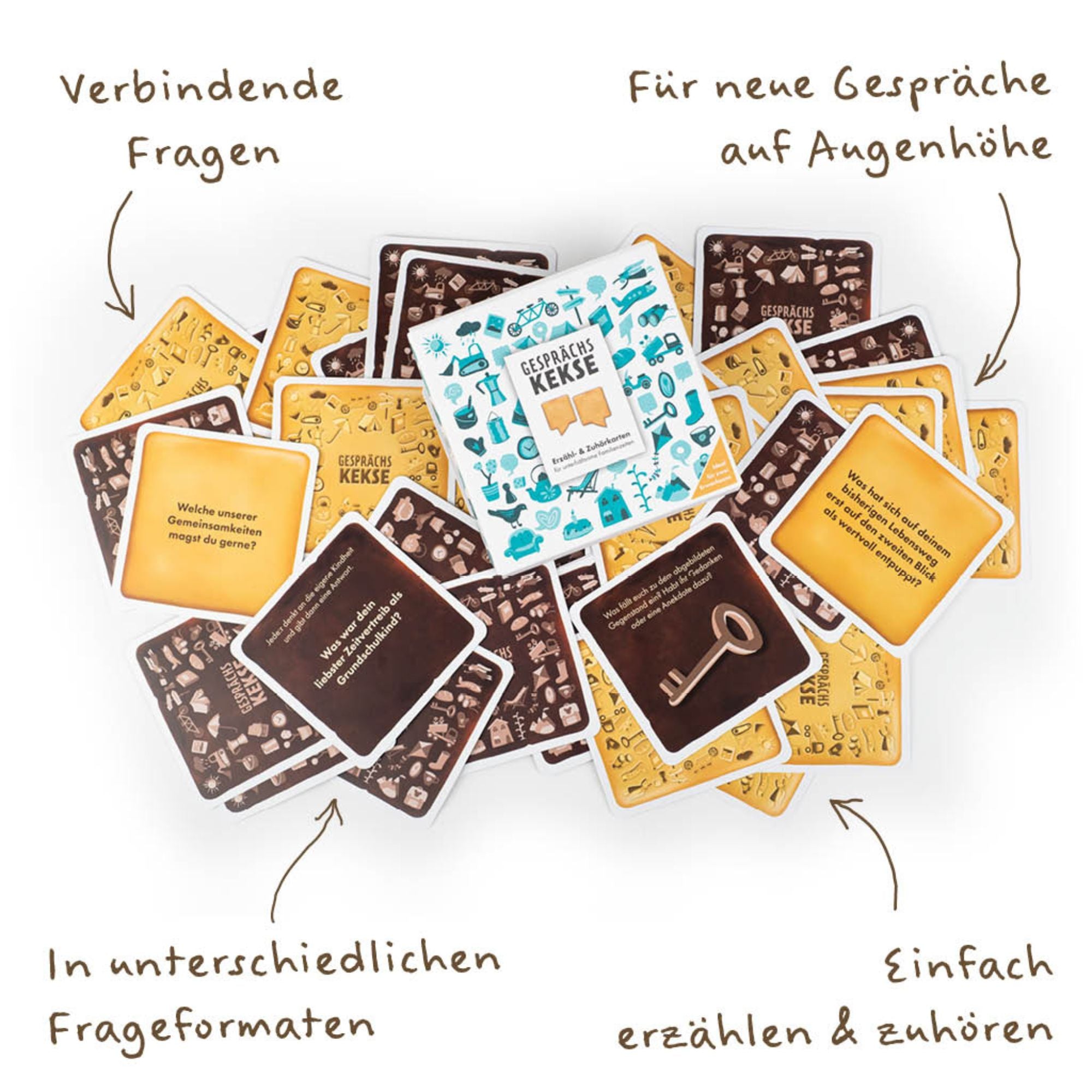 Gesprächskekse - Fragespiel für Familien Paarzeit - malmichbunt.de