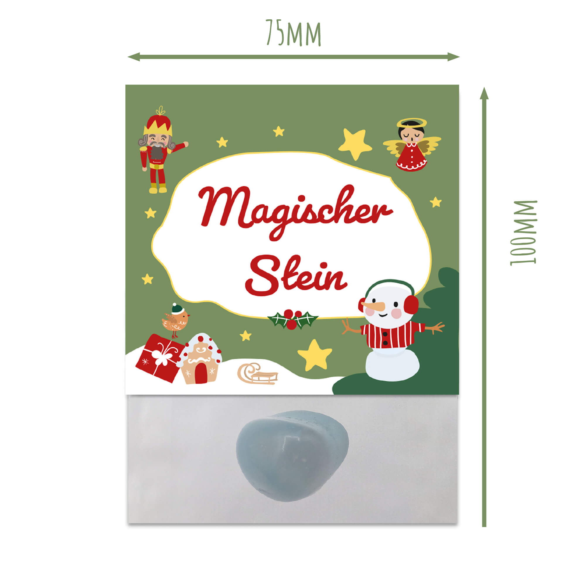 Glücksstein Weihnachten (Grün) Jeka - malmichbunt.de