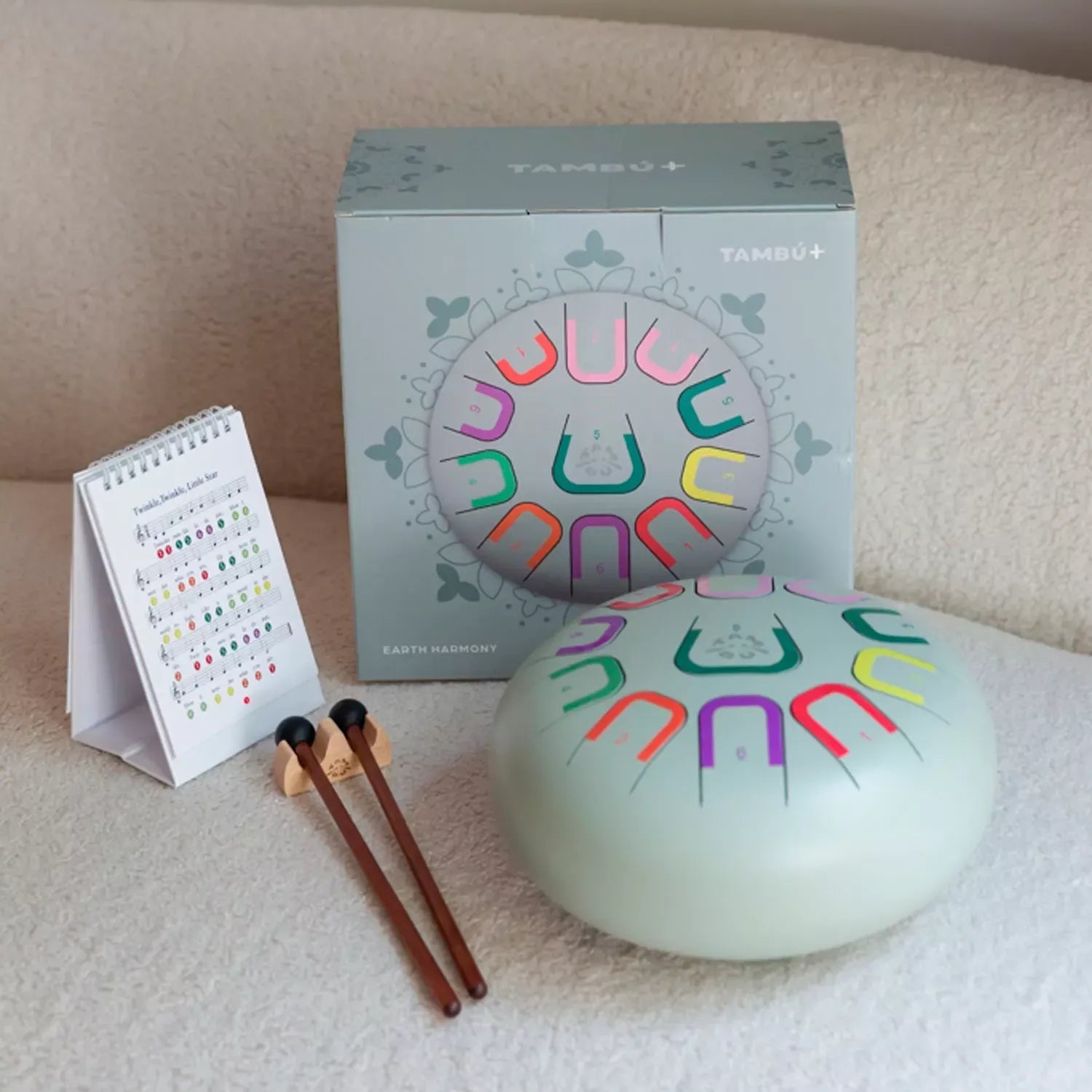 Große Zungentrommel Tambu Steel Drum - Earth Harmony (Green) JuegaConmigo - malmichbunt.de