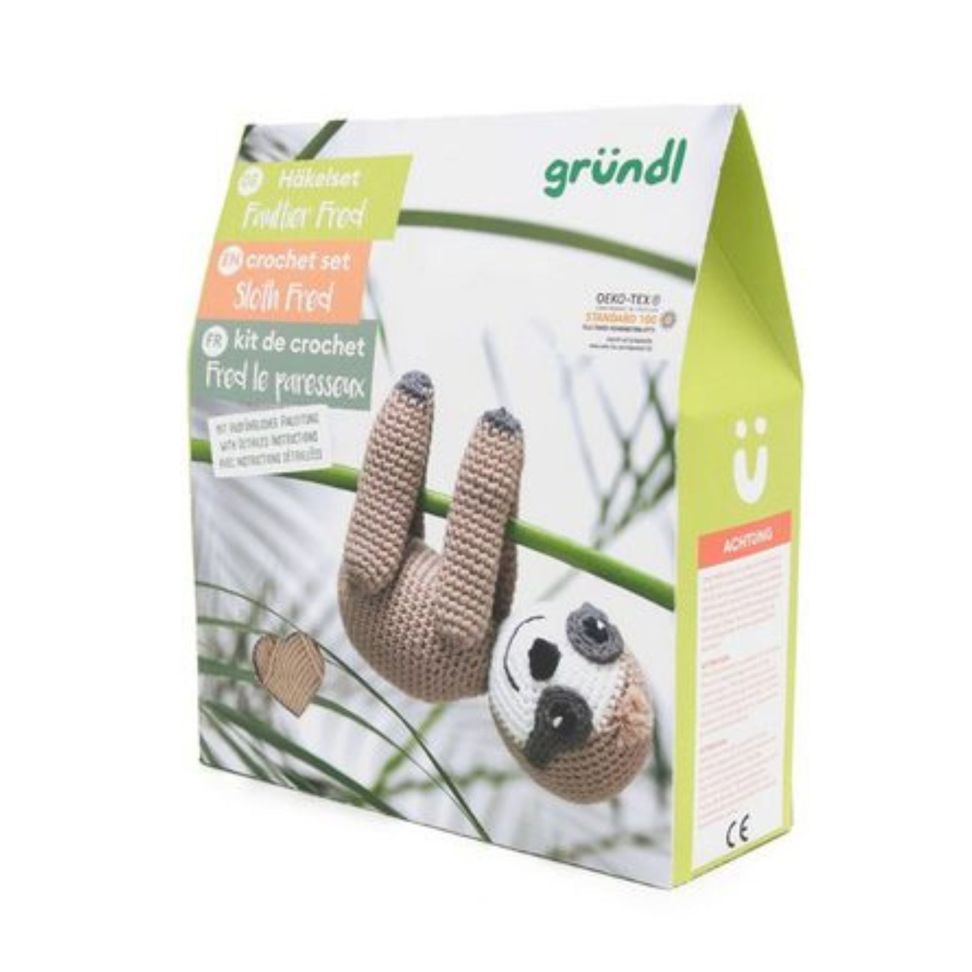 Häkelset Faultier Fred Gründl - malmichbunt.de