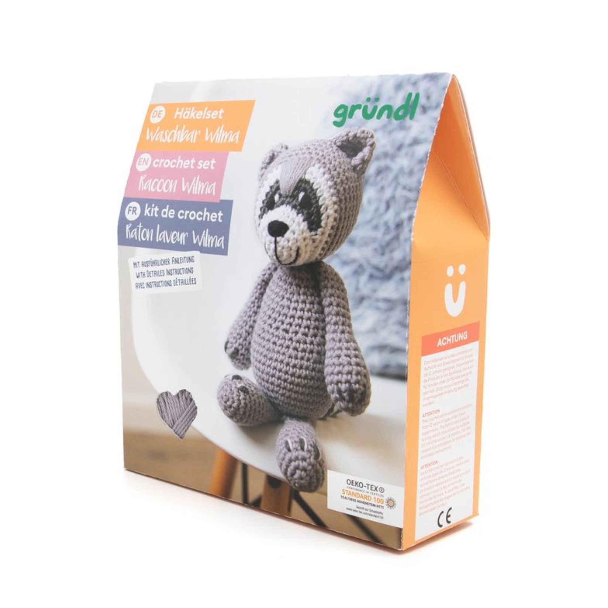 Häkelset Waschbär Wilma Gründl - malmichbunt.de