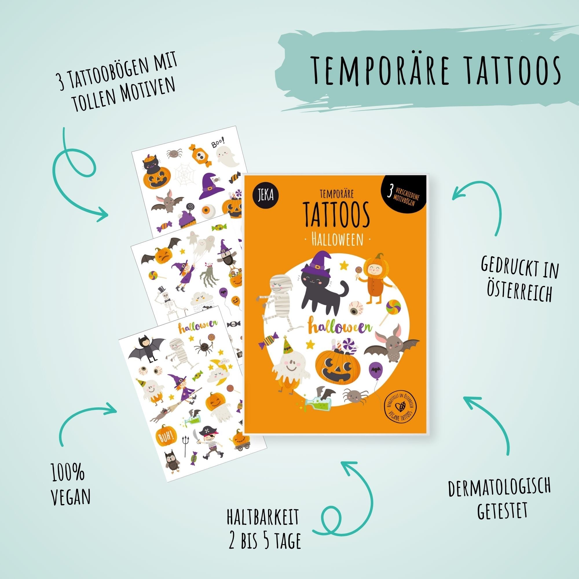 Halloween Kindertattoos Jeka - malmichbunt.de