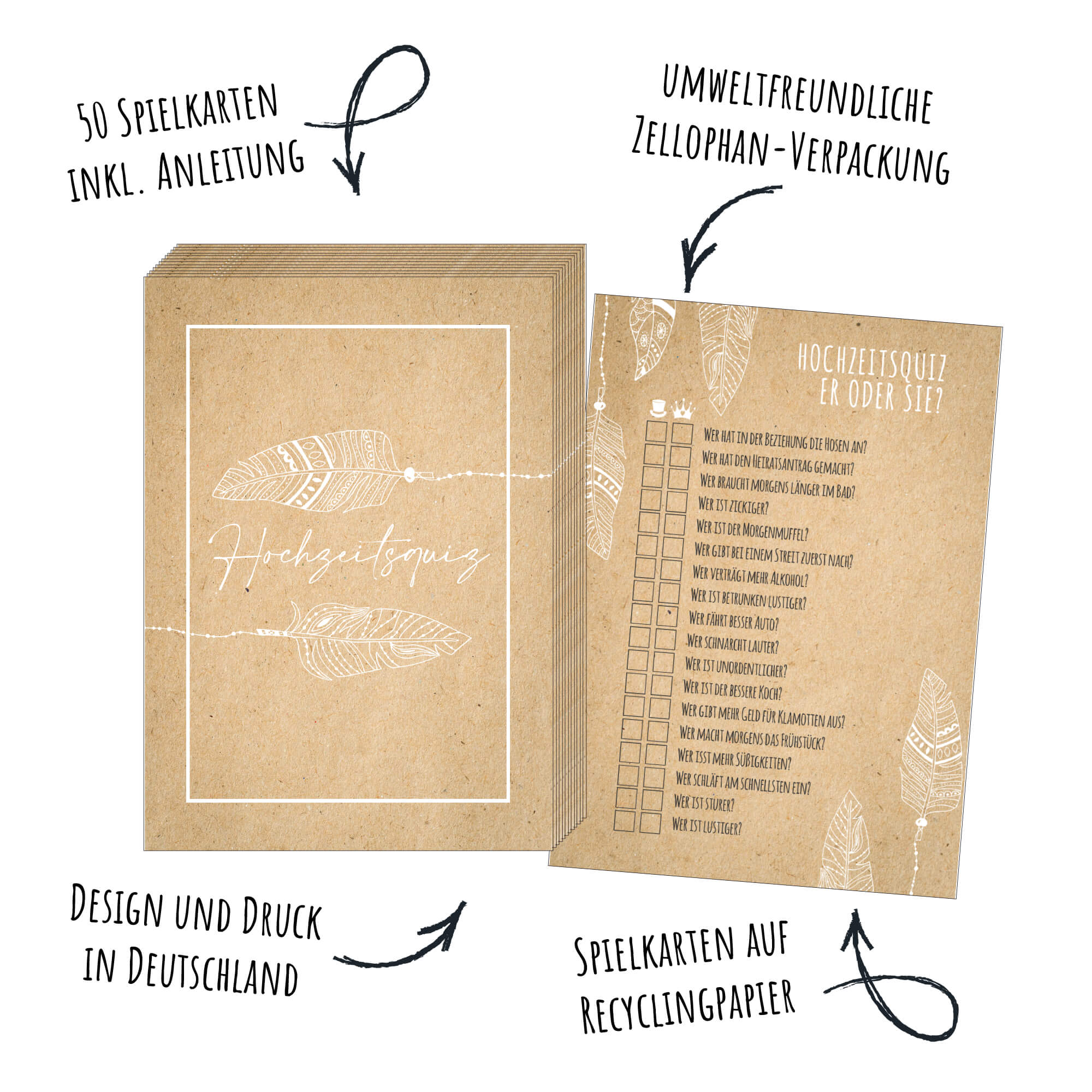 Hochzeitsquiz - Design Boho Jeka - malmichbunt.de