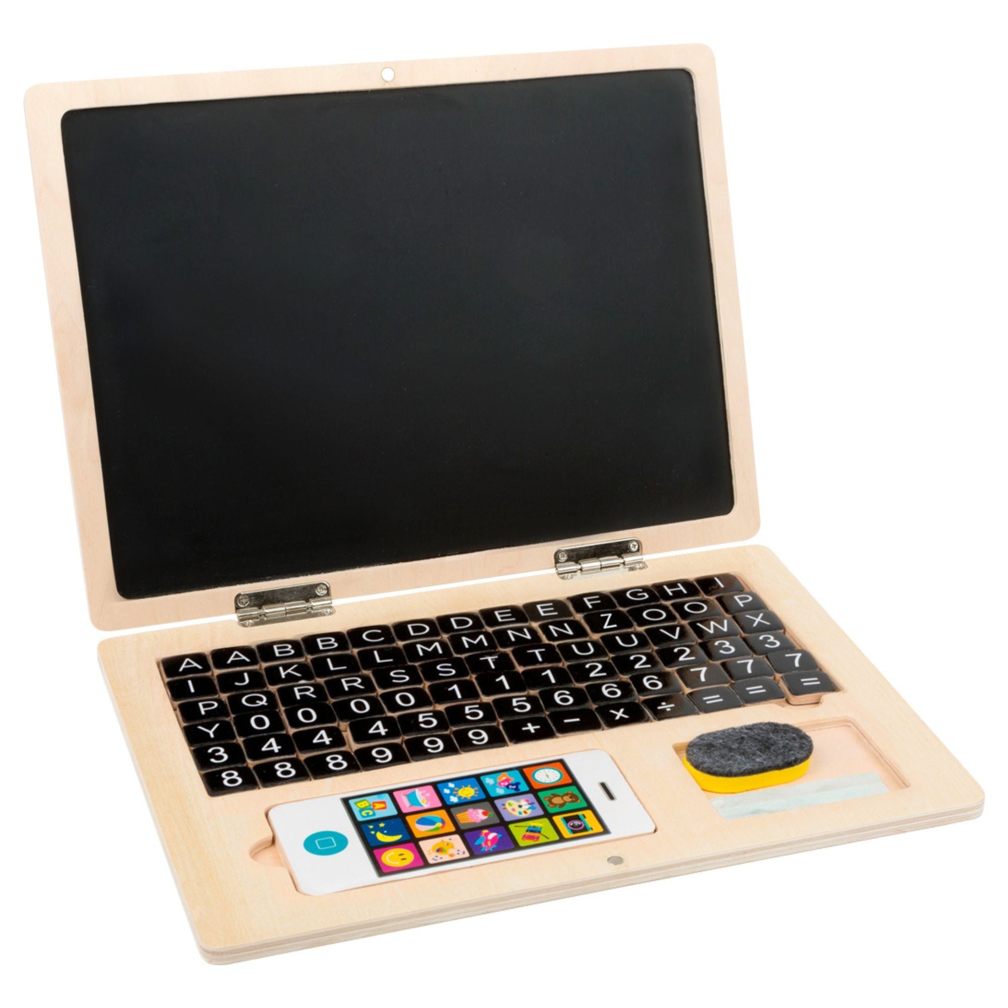 Holz - Laptop mit Magnet - Tafel Small foot - malmichbunt.de