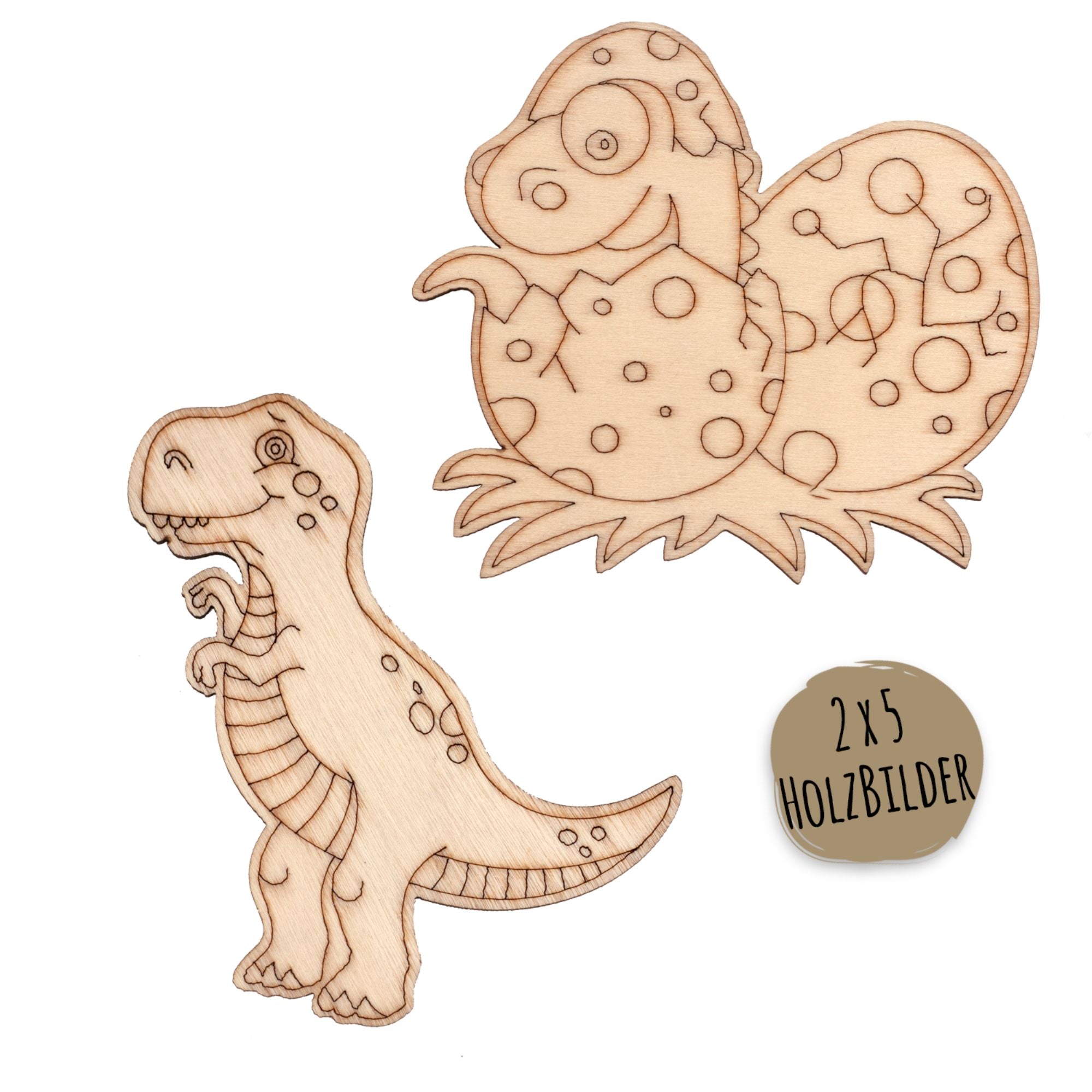Holzteile zum Bemalen Dino - Mix Jeka - malmichbunt.de