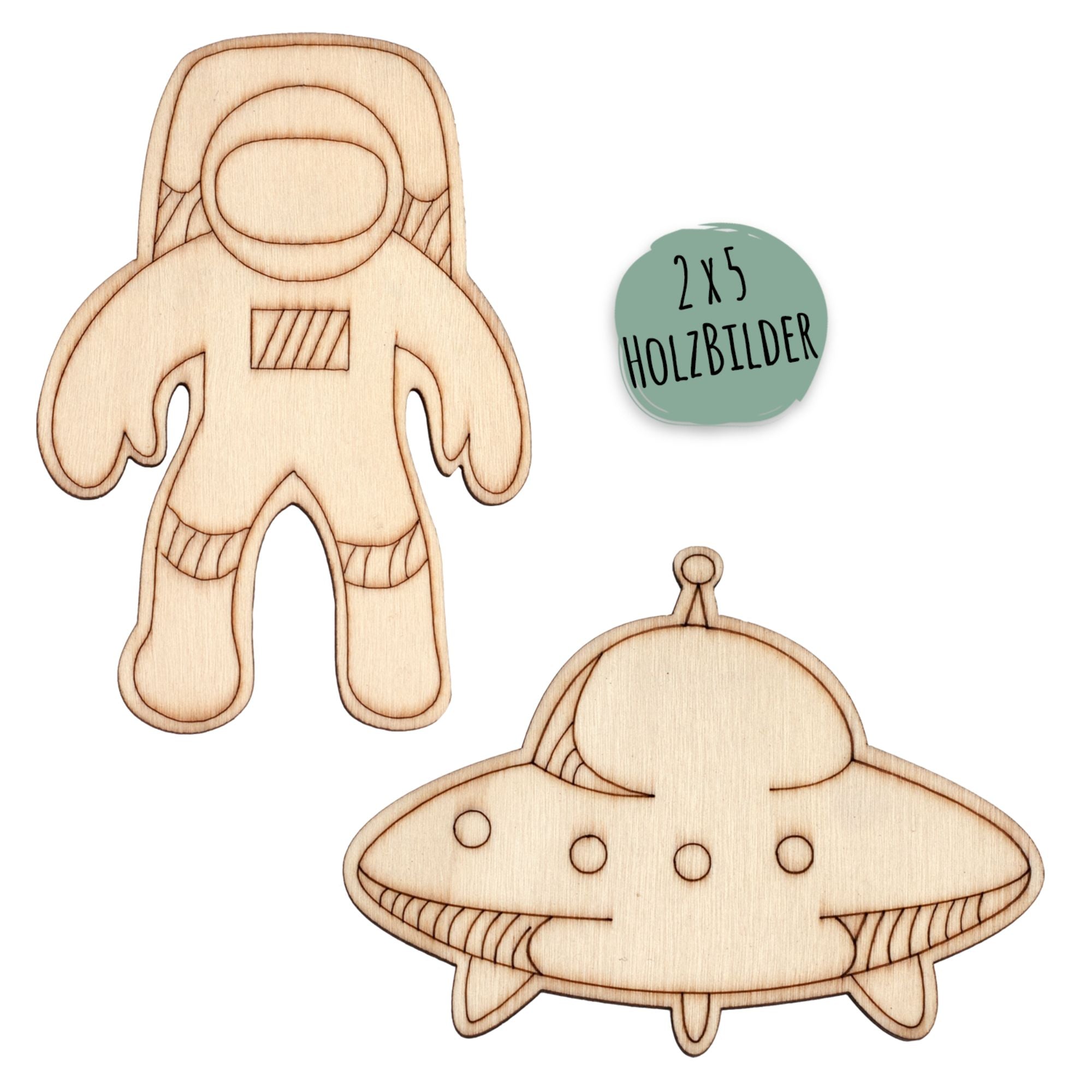 Holzteile zum Bemalen Weltall - Mix Jeka - malmichbunt.de