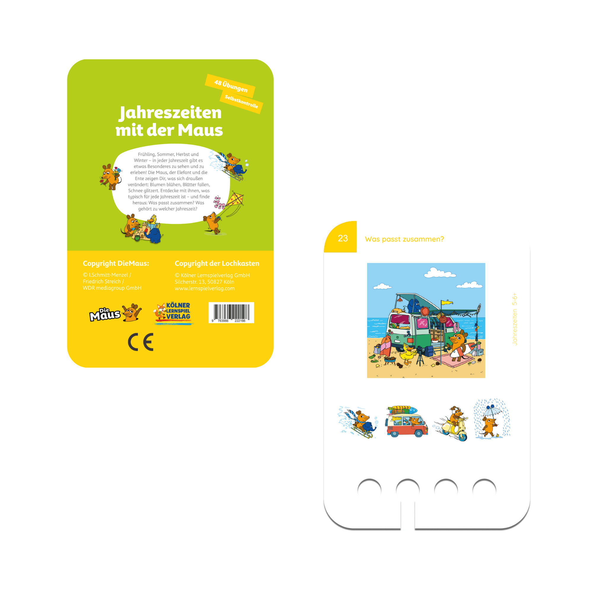 Jahreszeiten mit der Maus 5 - 6+ - Übungen für den Lochkasten Lernspielverlag - malmichbunt.de