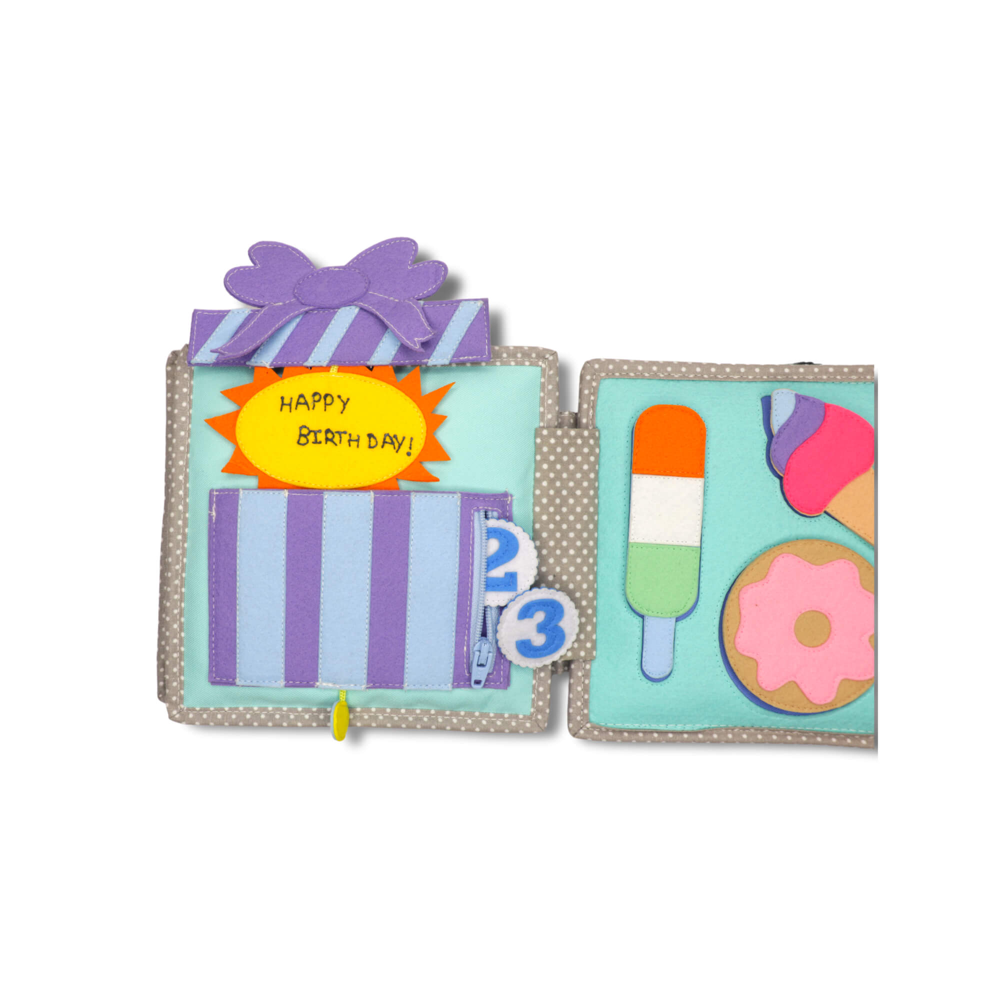 Jolly Design - Mini Quiet Book "Happy Bearsday" (ab 1 Jahr) Jolly Designs - malmichbunt.de