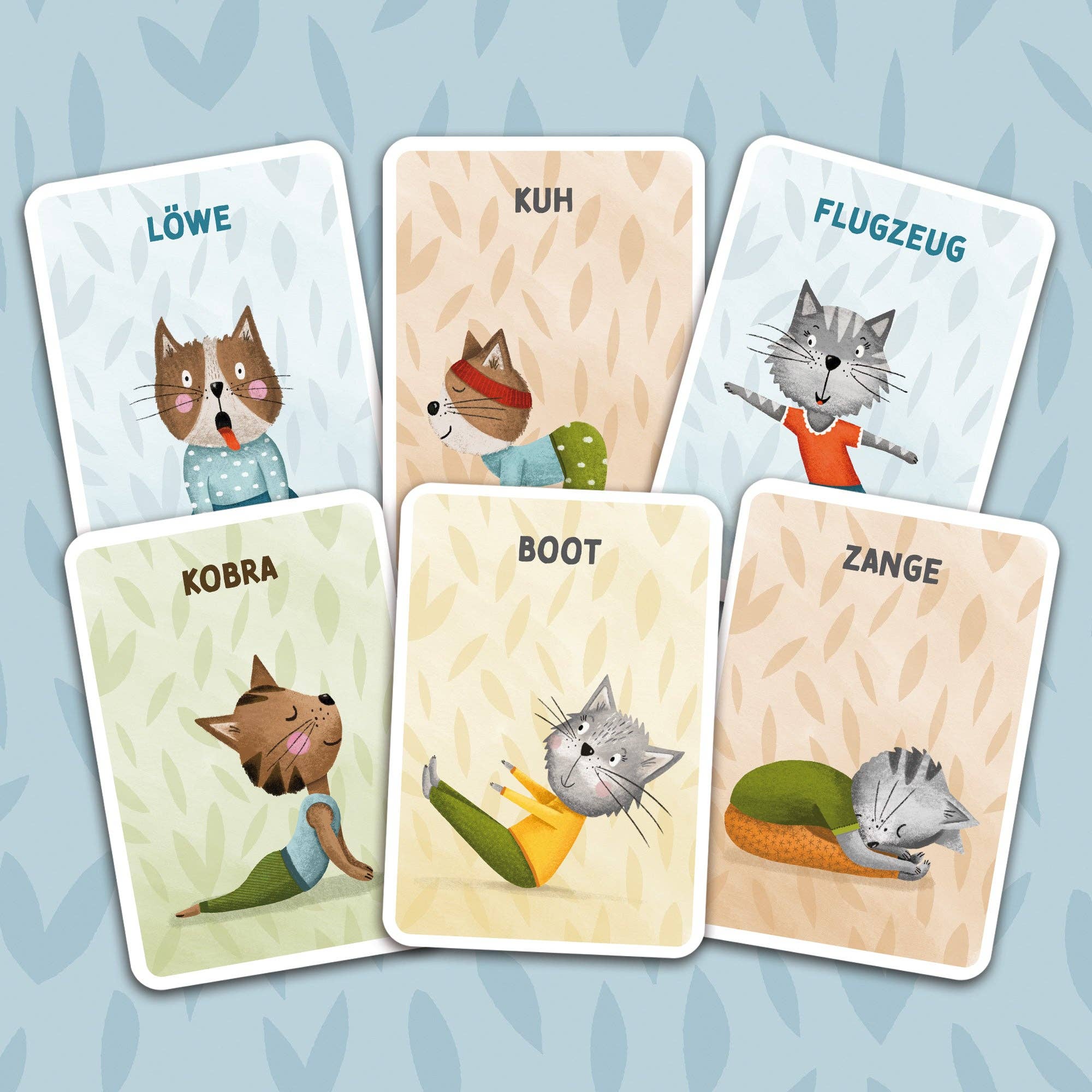 Katzenyoga – Yoga - Karten für Kinder Rüsselfuchs - malmichbunt.de