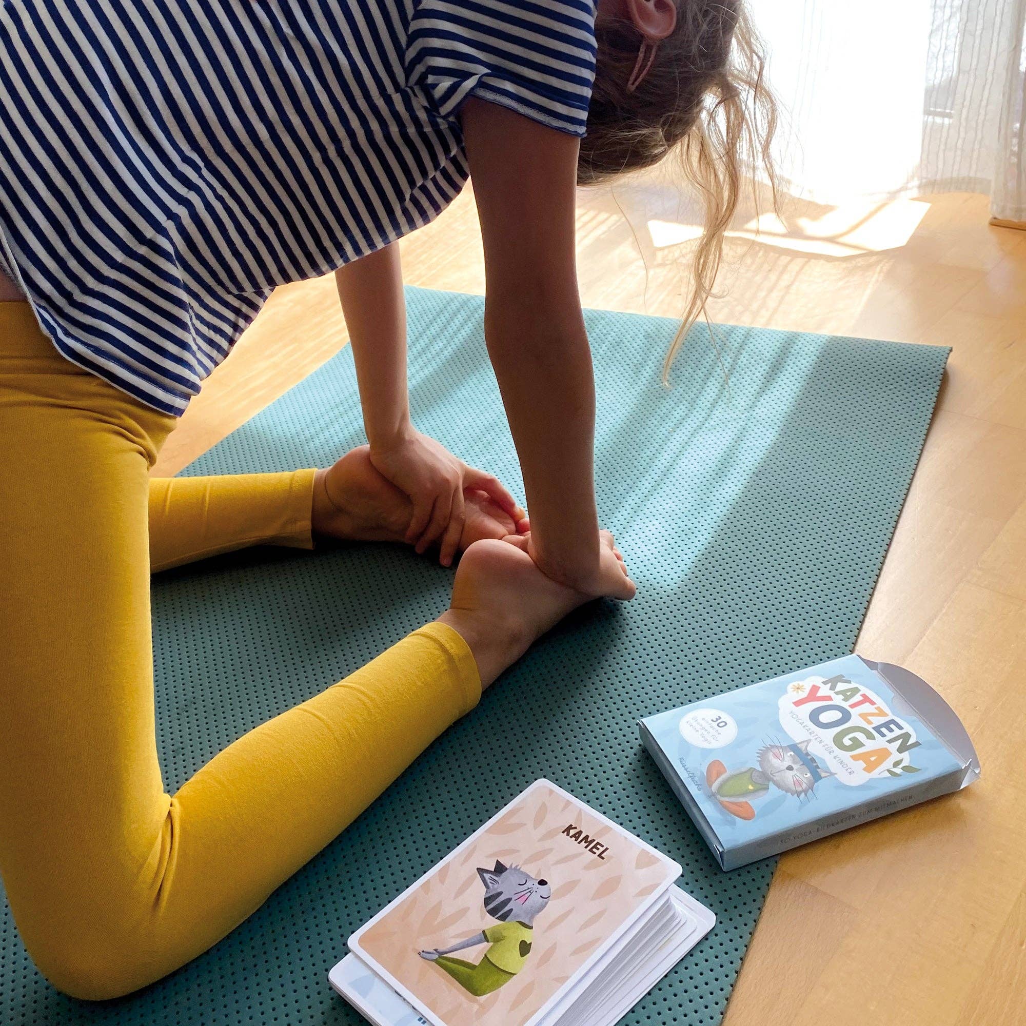 Katzenyoga – Yoga - Karten für Kinder Rüsselfuchs - malmichbunt.de