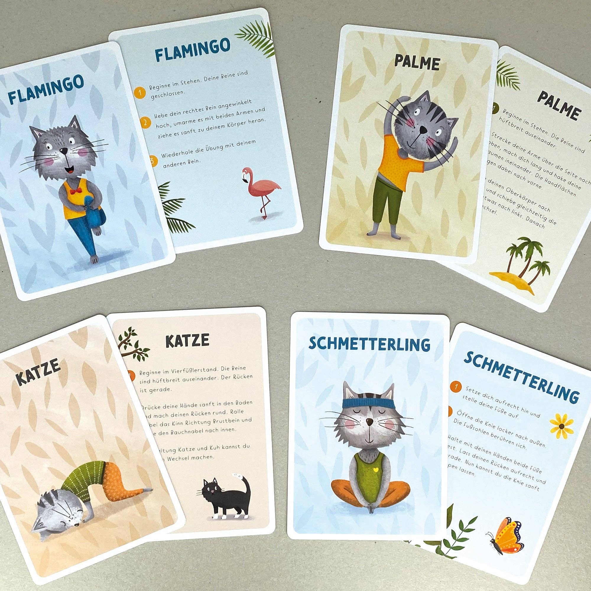 Katzenyoga – Yoga - Karten für Kinder Rüsselfuchs - malmichbunt.de