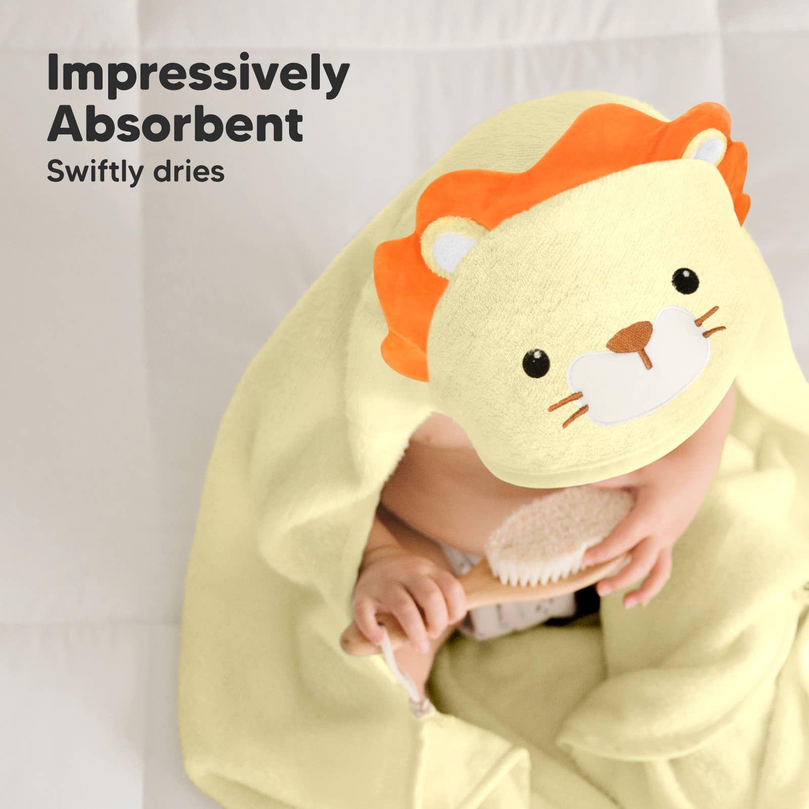 KeaBabies Cuddle Baby-Handtuch mit Kapuze: Löwe KeaBabies - malmichbunt.de