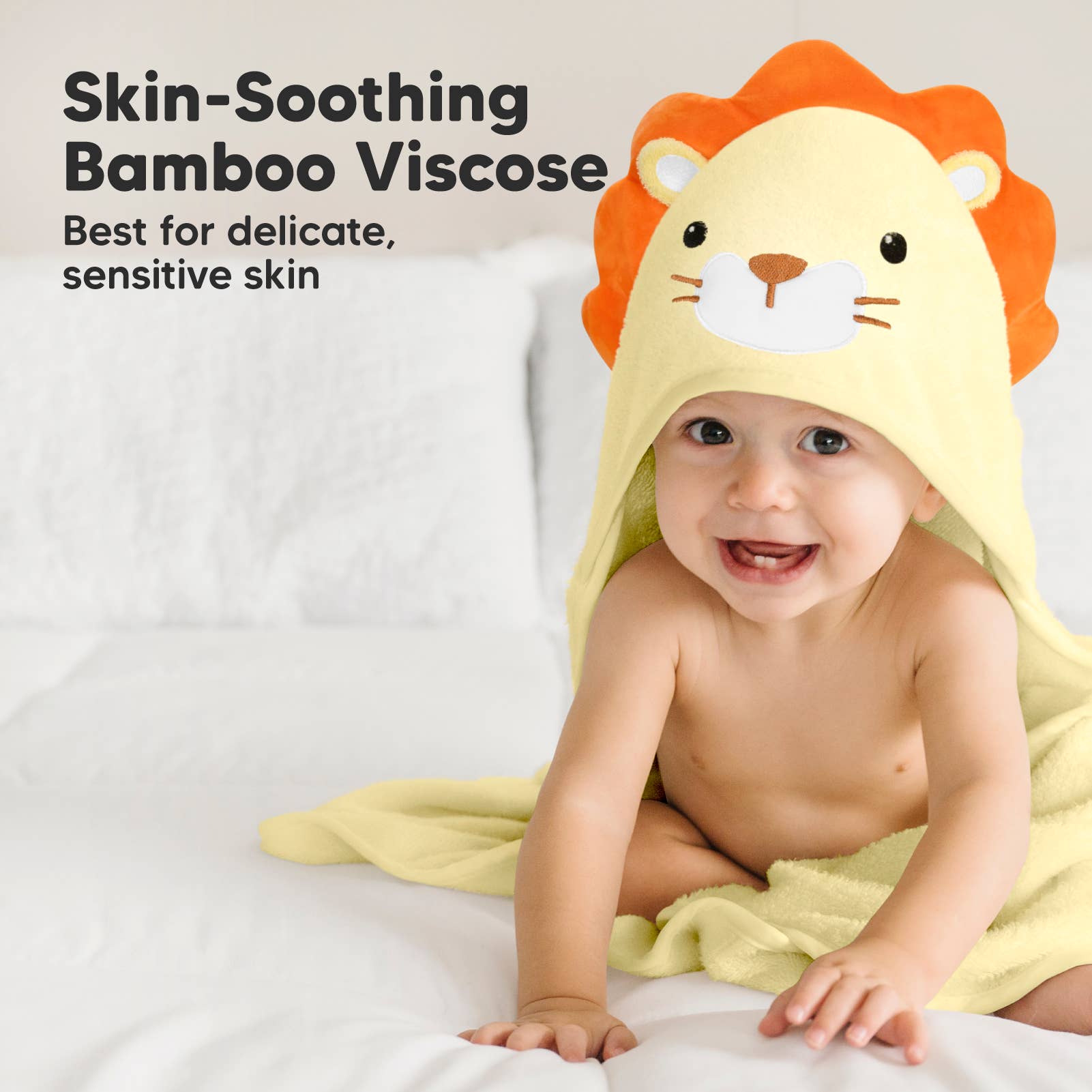KeaBabies Cuddle Baby-Handtuch mit Kapuze: Löwe KeaBabies - malmichbunt.de