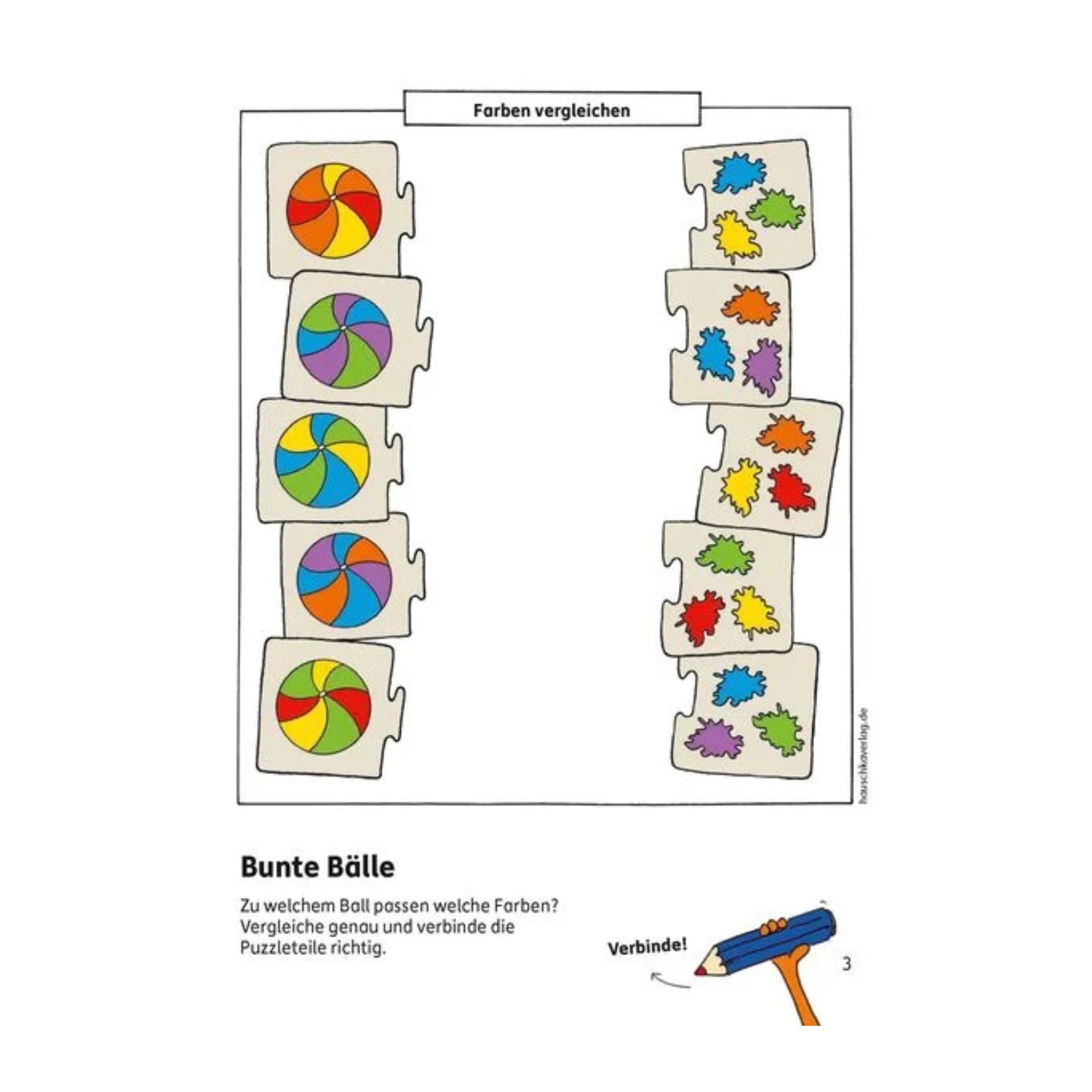 Kindergartenblock ab 4 Jahre - Kombinieren, rätseln, Fehler finden Nr. 609 Hauschka Verlag - malmichbunt.de