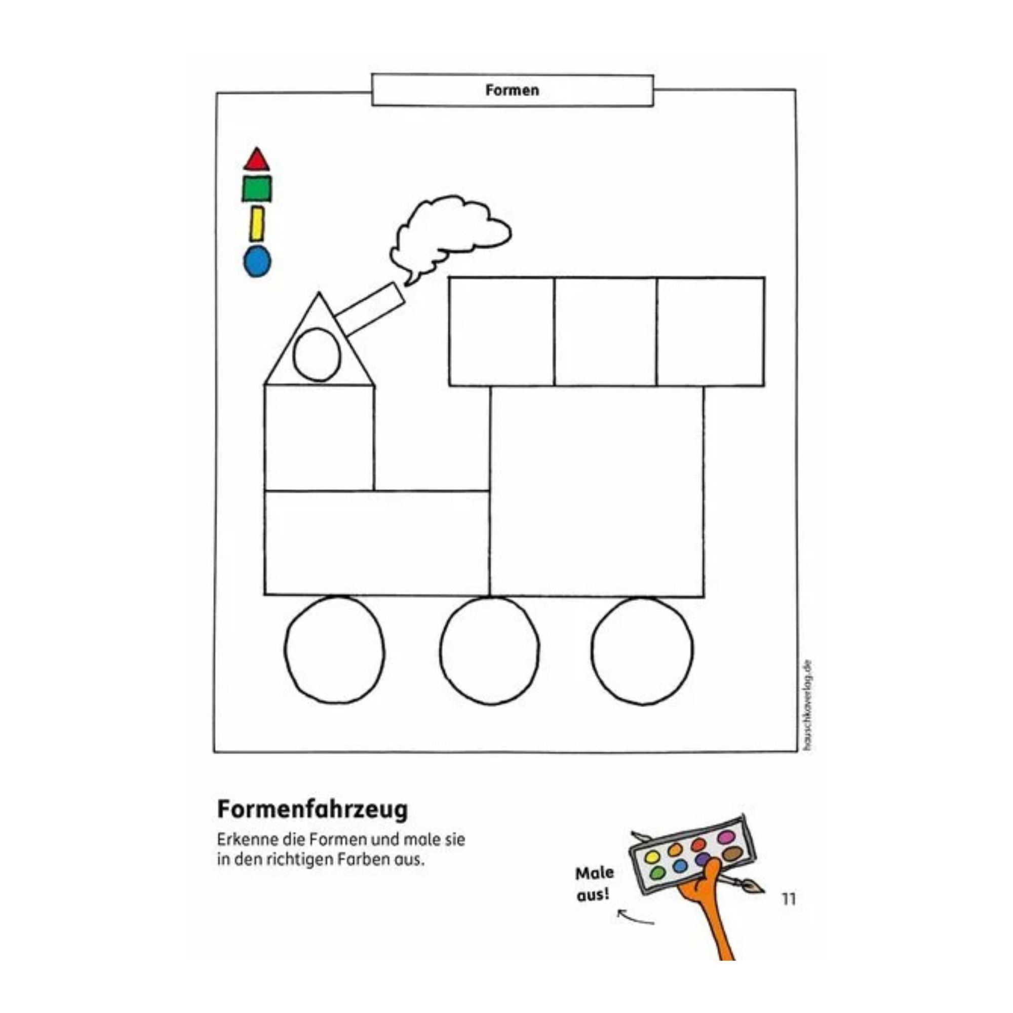 Kindergartenblock – Formen, Farben, Fehler finden ab 4 Jahre - Nr. 621 Hauschka Verlag - malmichbunt.de