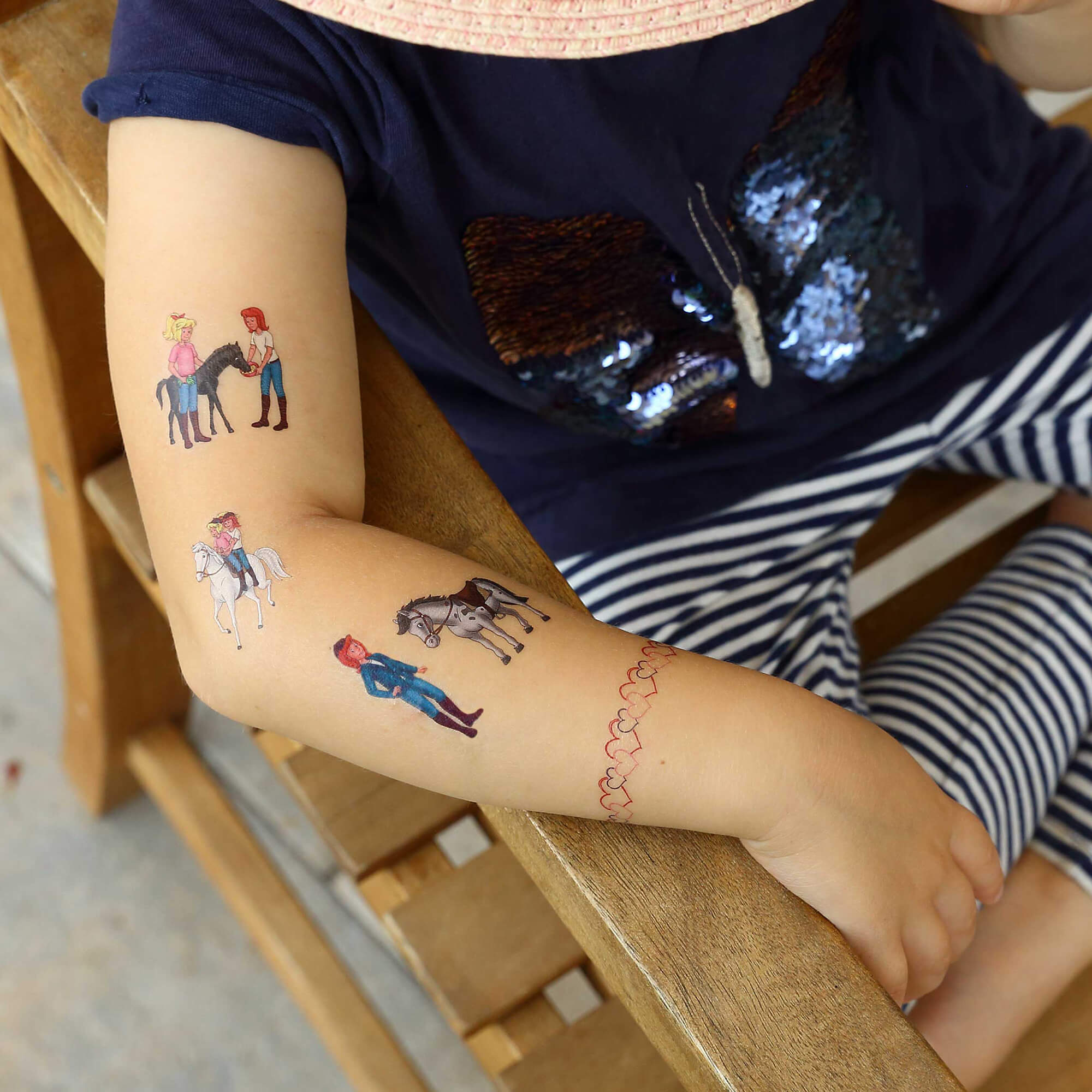 Kindertattoo Bibi und Tina Papierdrachen - malmichbunt.de