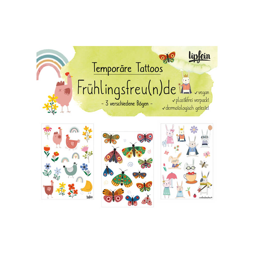 Kindertattoo Frühlingsfreunde Jeka - malmichbunt.de