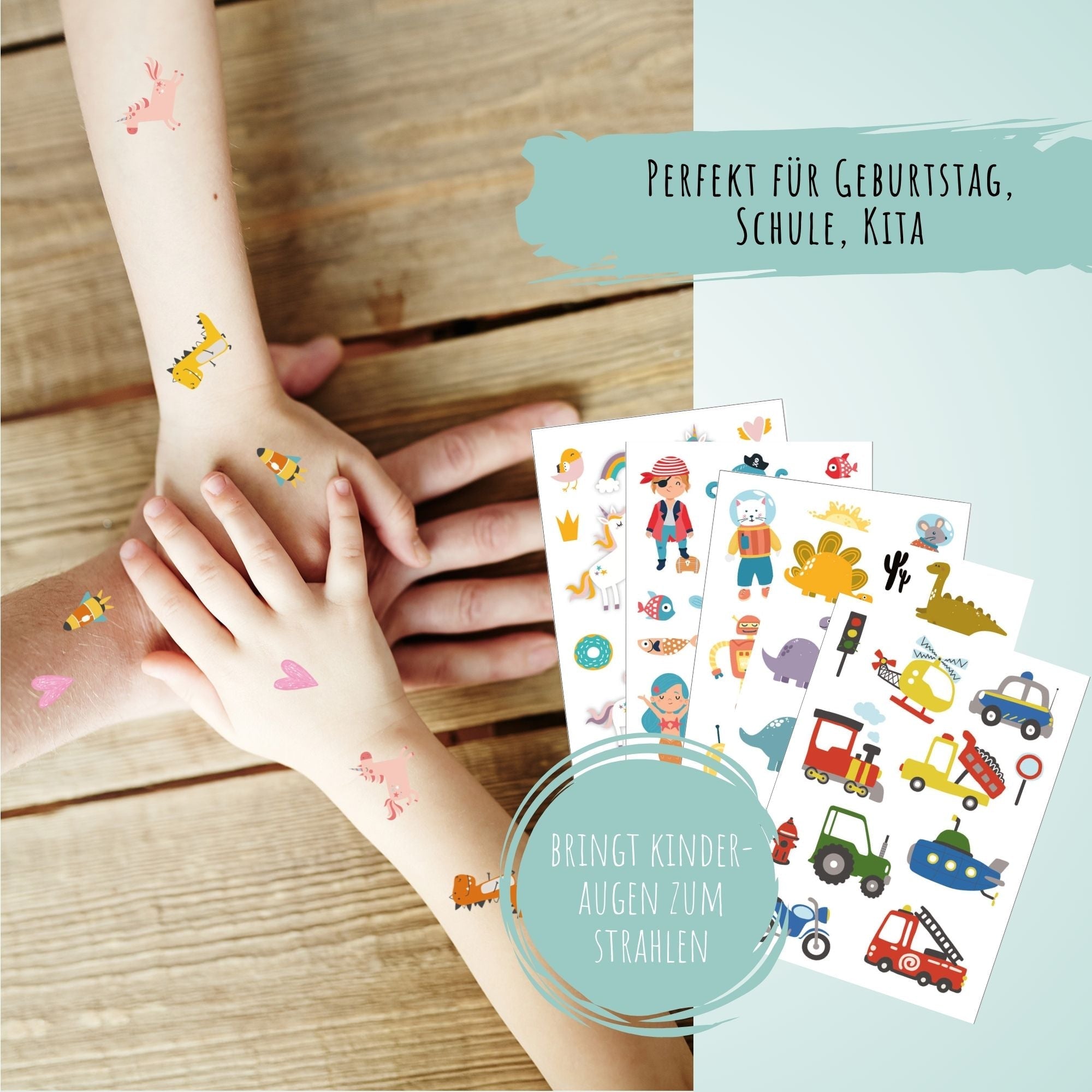 Kindertattoo - Set Fantasie & Entdecker Jeka - malmichbunt.de