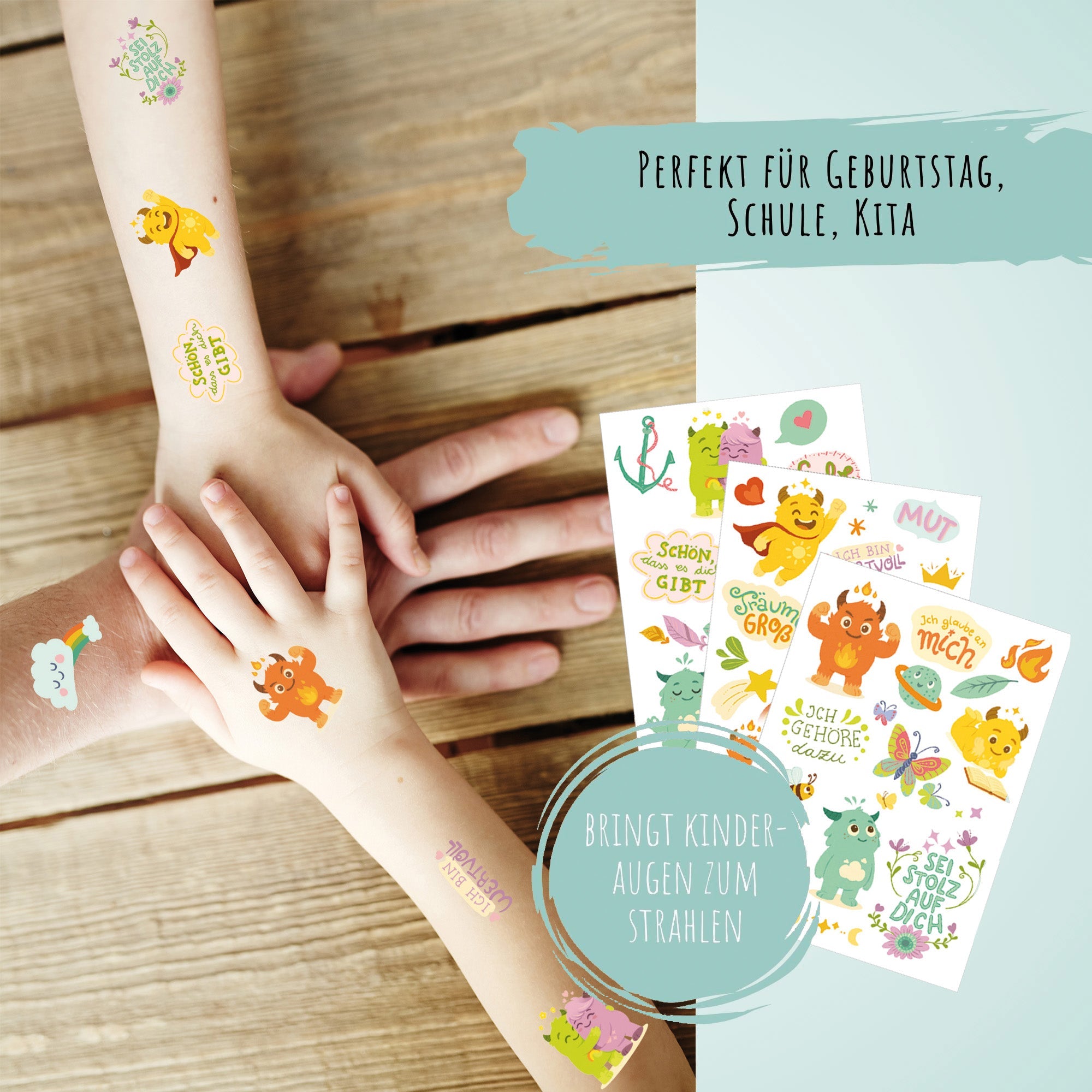 Kindertattoo Set Mutmachbande Jeka - malmichbunt.de