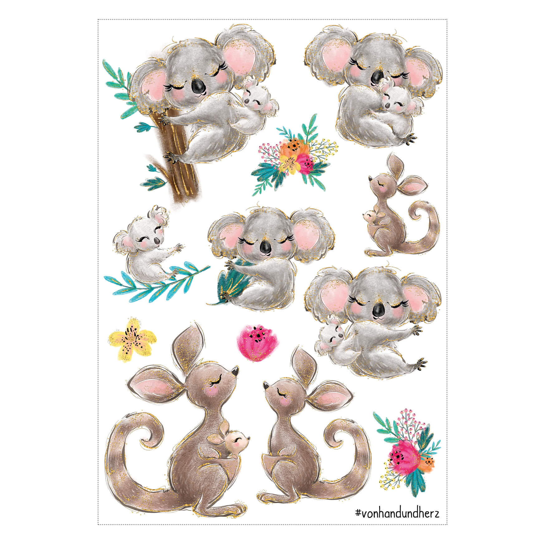 Kindertattoo Süße Freunde Jeka - malmichbunt.de