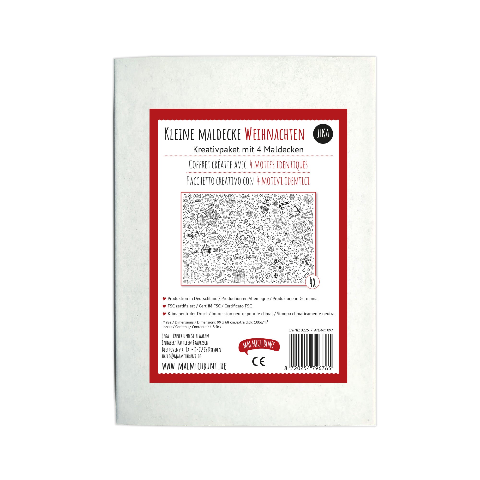 Kleine Maldecke Mix - Paket Weihnachten Jeka - malmichbunt.de