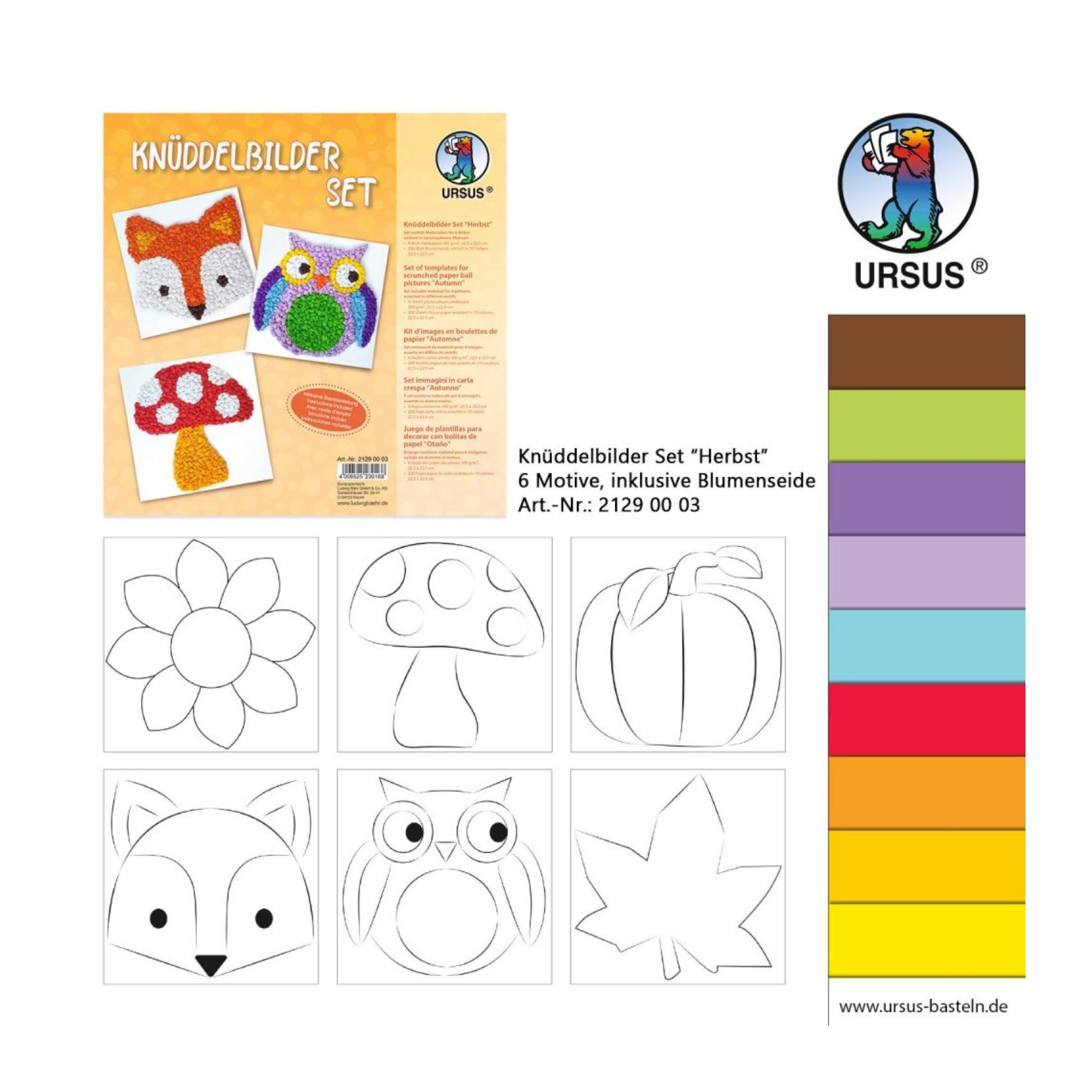 Knüddelbilder - Set "Herbst" Ursus - malmichbunt.de