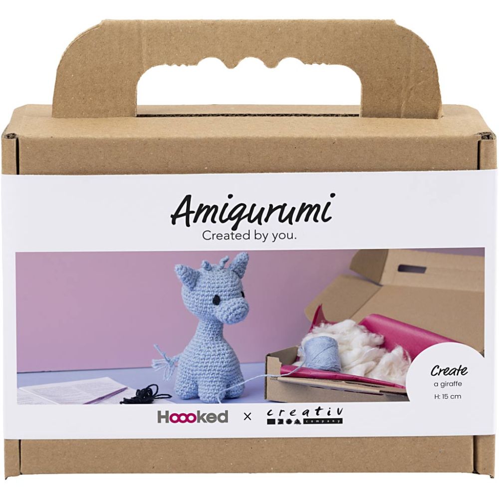 Kreativ Set Amigurumi – Süße Giraffe in Hellblau häkeln Creativ Company - malmichbunt.de