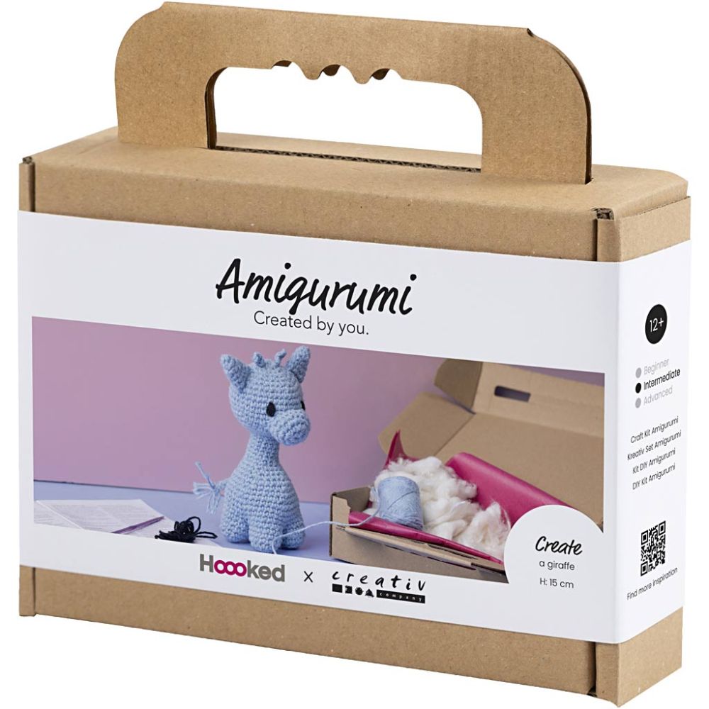 Kreativ Set Amigurumi – Süße Giraffe in Hellblau häkeln Creativ Company - malmichbunt.de