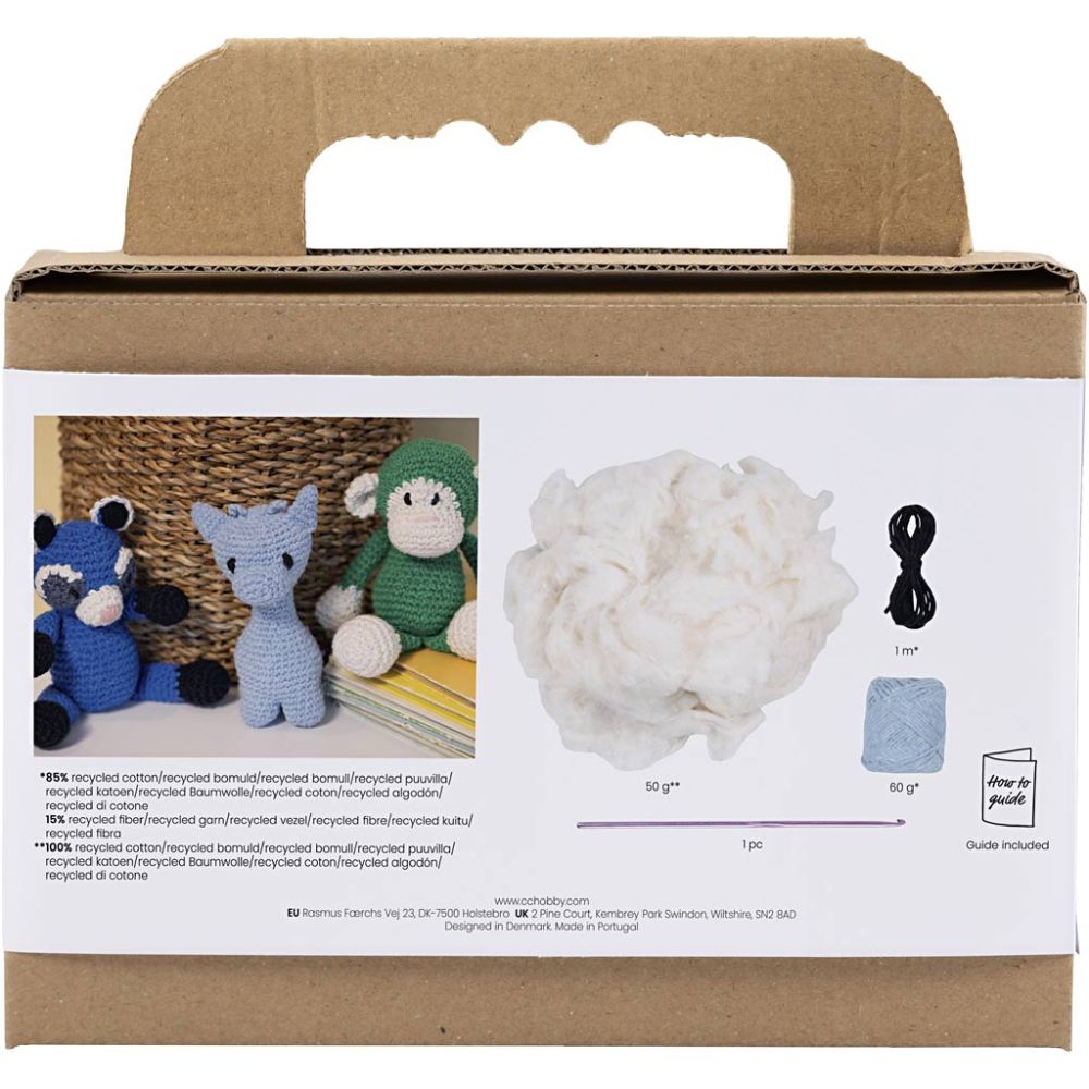 Kreativ Set Amigurumi – Süße Giraffe in Hellblau häkeln Creativ Company - malmichbunt.de