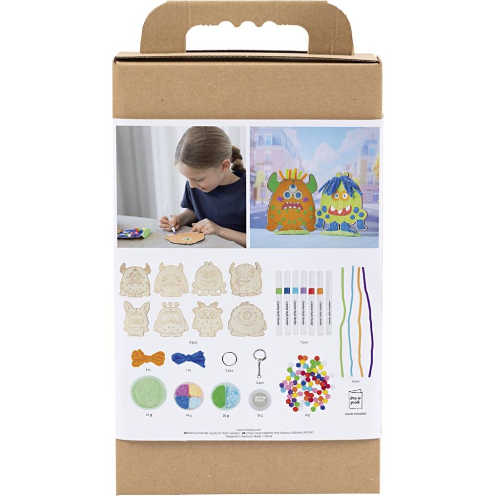 Kreativ Set Dekoration – Lustige Monster basteln für Kinder Creativ Company - malmichbunt.de