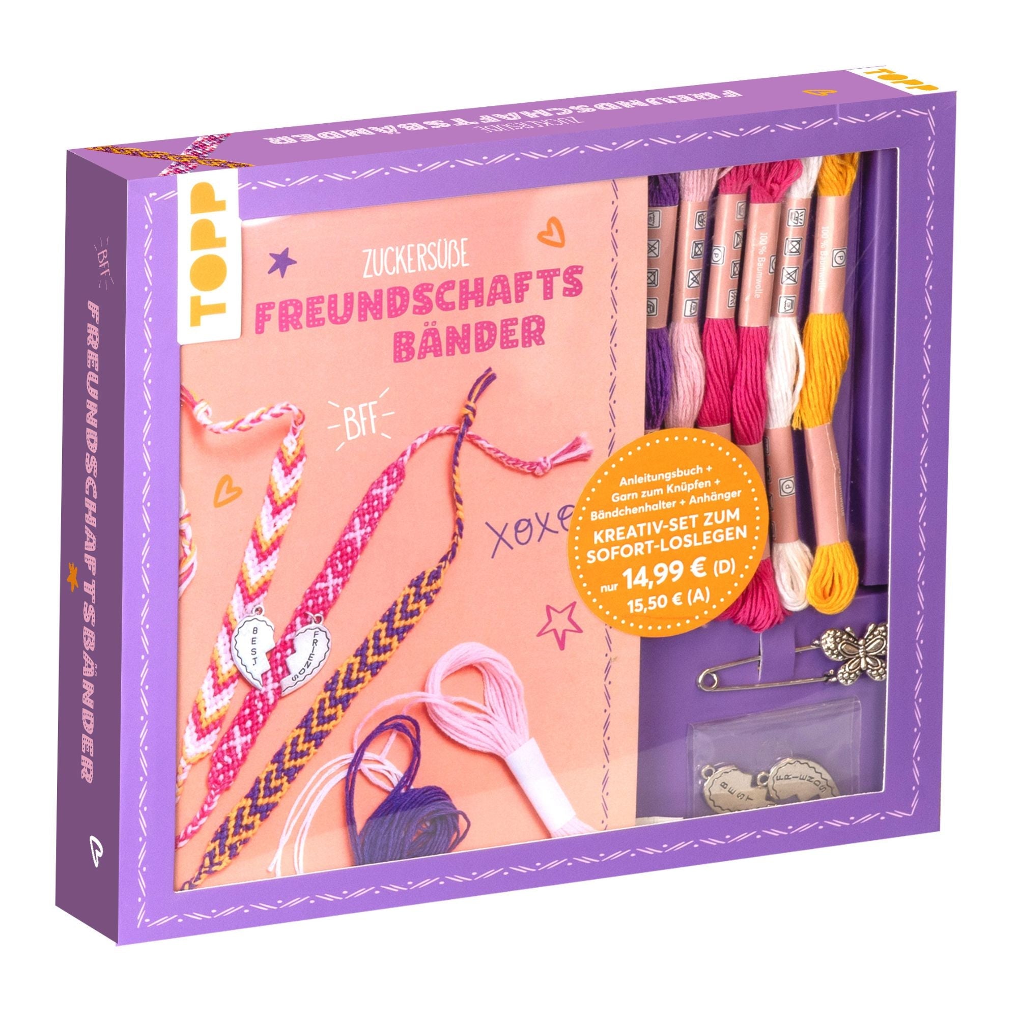 Kreativ - Set: Zuckersüße Freundschaftsbänder TOPP Verlag - malmichbunt.de
