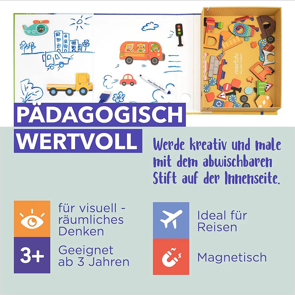 Kreative Magnetspielbox – Fahrzeuge mierEdu - malmichbunt.de