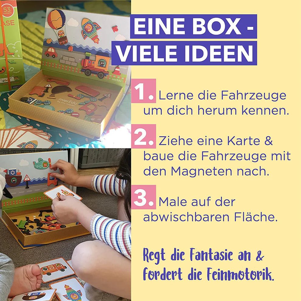 Kreative Magnetspielbox – Fahrzeuge mierEdu - malmichbunt.de
