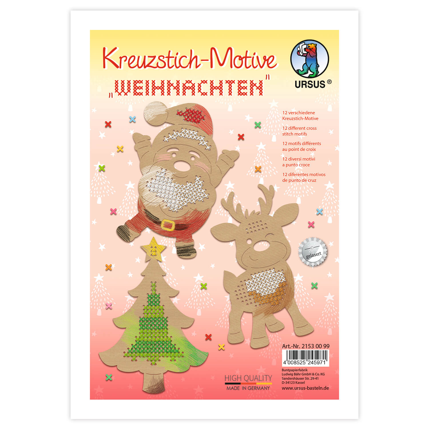 Kreuzstich - Motive Weihnachten Ursus - malmichbunt.de