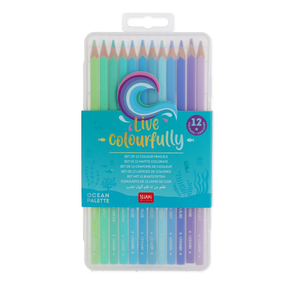 Legami 12 Buntstifte - Live colourfully Ocean Palette Legami - malmichbunt.de