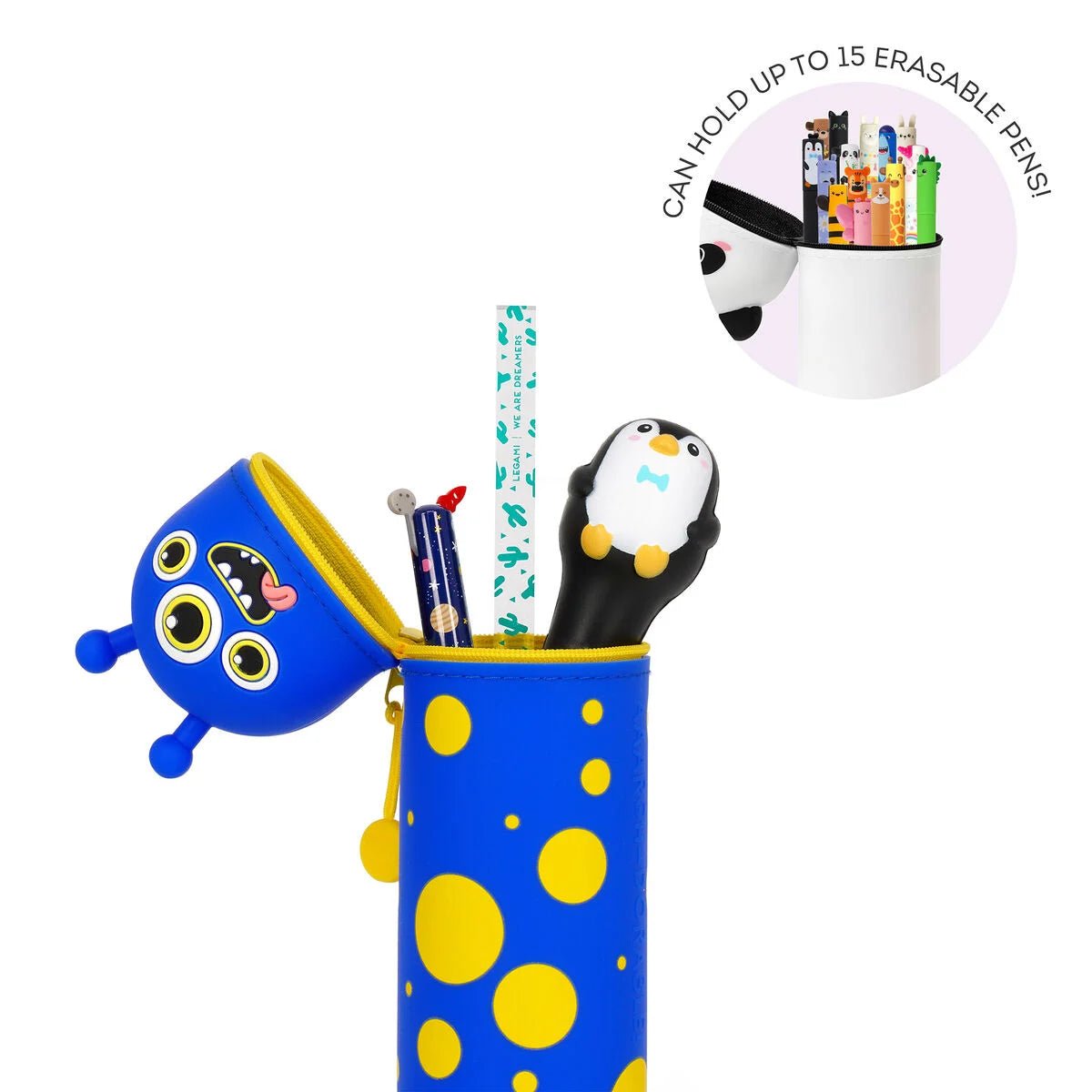 Legami 2 - in - 1 - Federmäppchen aus Silikon - Monster Legami - malmichbunt.de