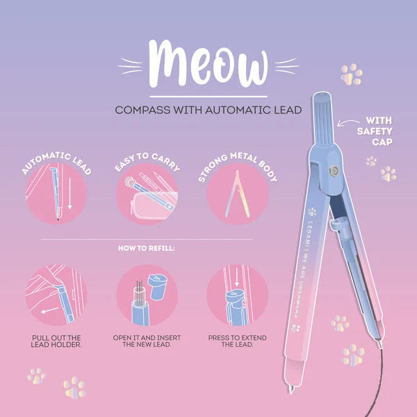 Legami Meow - Zirkel mit automatischer Mine