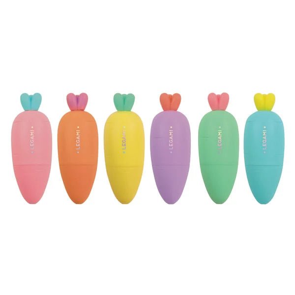 Legami Set mit 6 Mini - Textmarkern - Carrate Team - Karotte Legami - malmichbunt.de