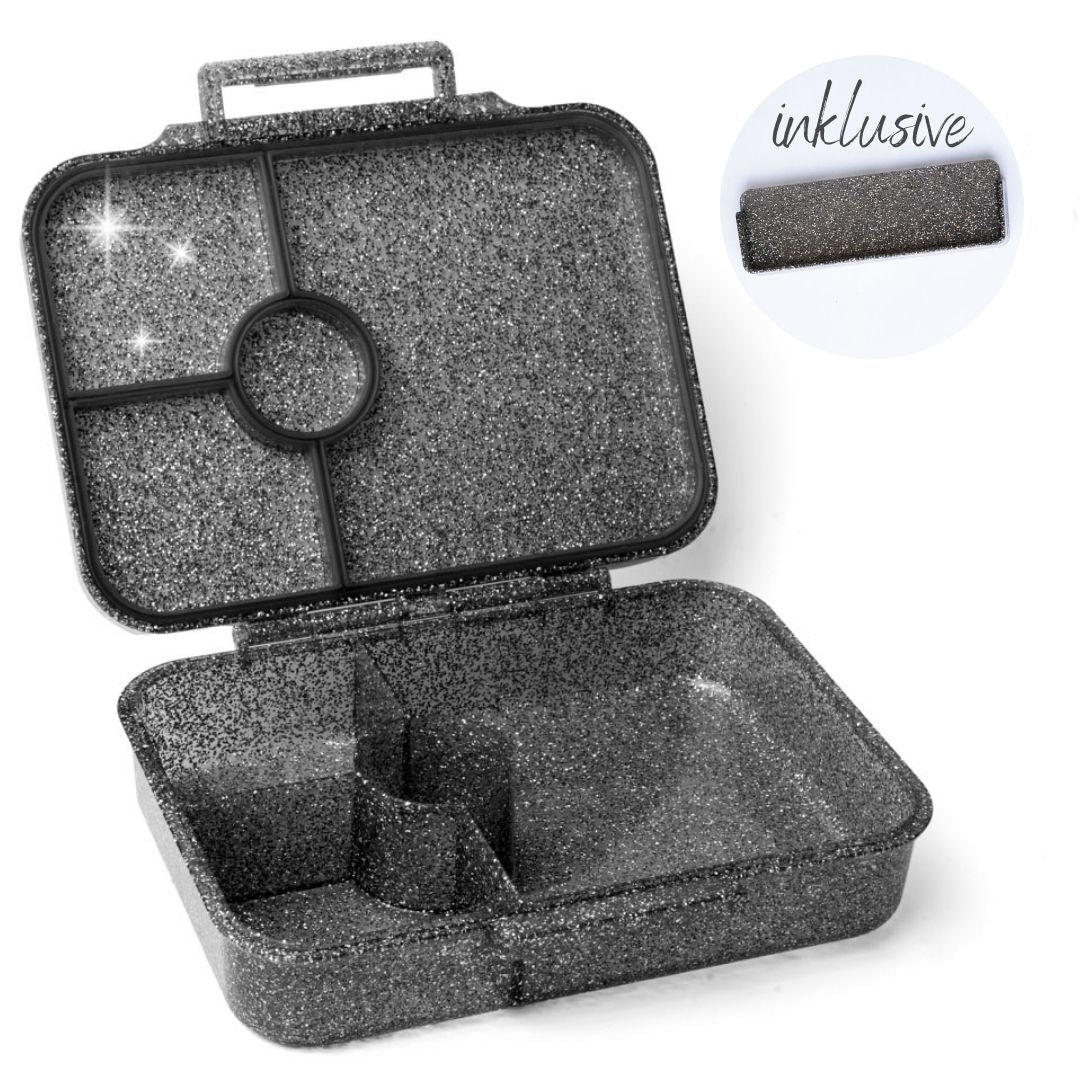 Lekkabox® Brotdose Glamour Glitzer Grau Lekkabox - malmichbunt.de