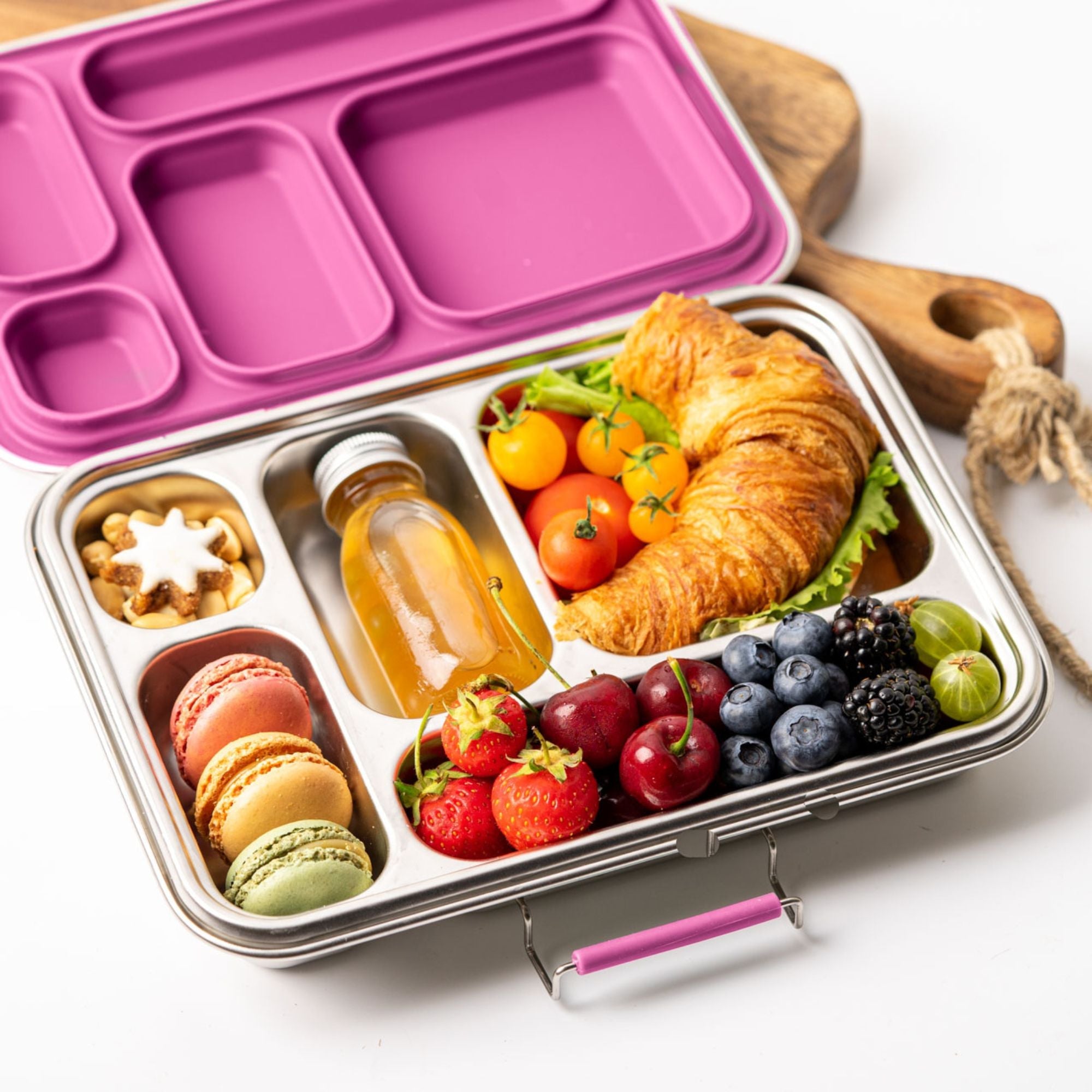 LEKKABOX® Edelstahl Brotdose Grande - Berry Lekkabox - malmichbunt.de