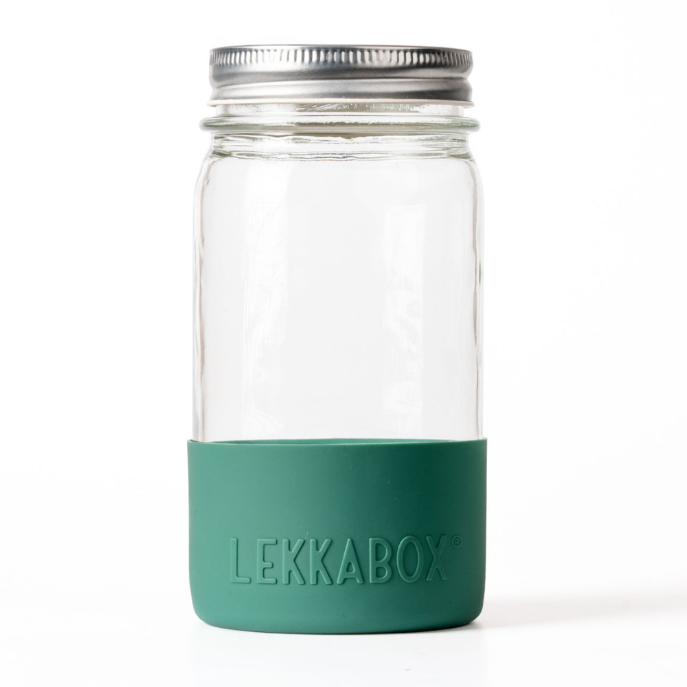 LEKKABOX® Meal Prep Glas mit Bumper, 500ml - Forest