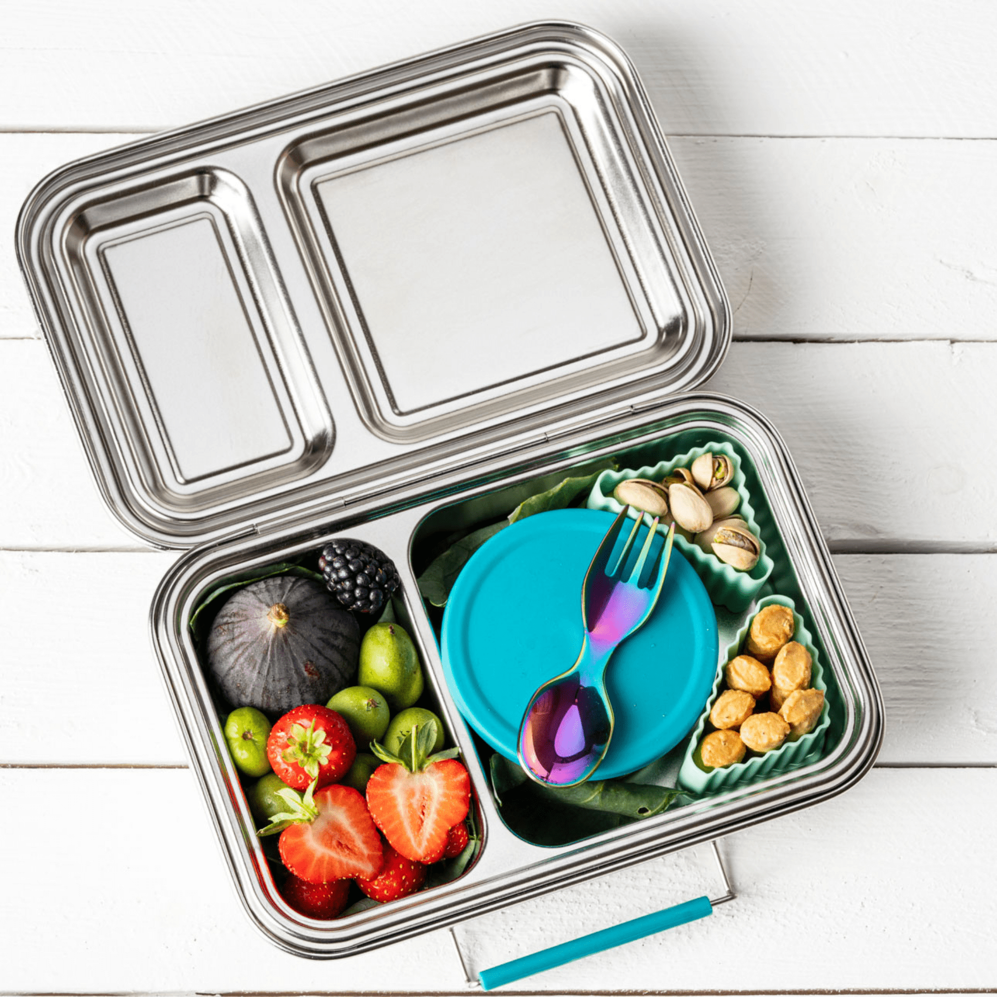 LEKKABOX® Mini Edelstahl Göffel - Rainbow Lekkabox - malmichbunt.de