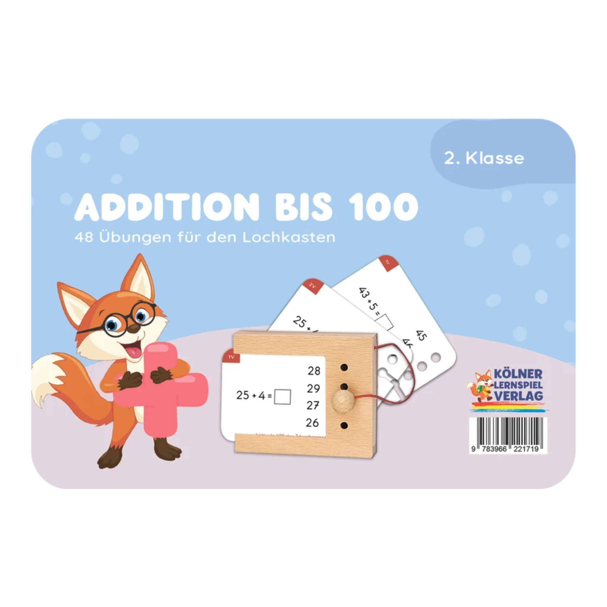 Addition bis 100 - Übungen für den Lochkasten