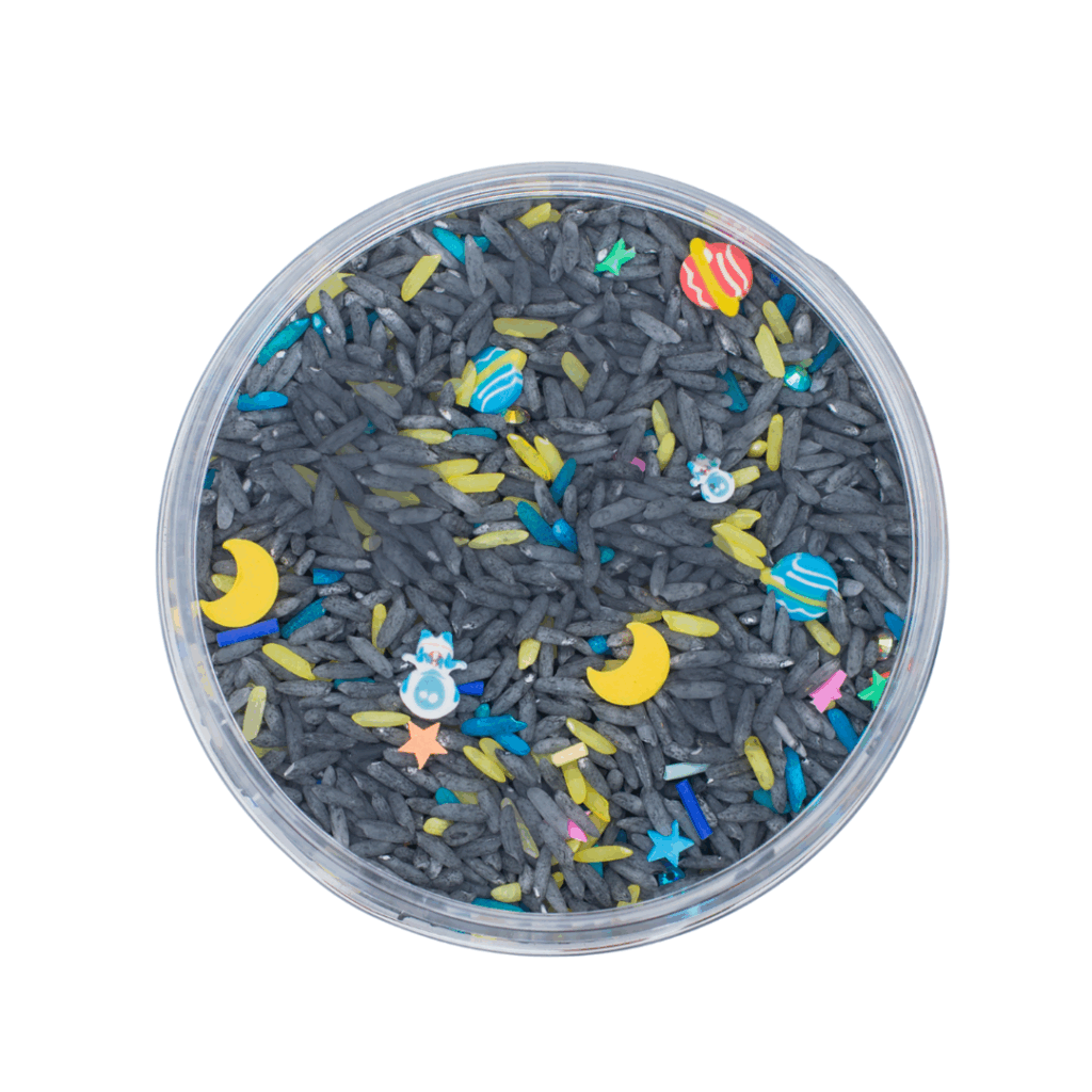 Leukmetletters - Sensorik-Spielreis – Weltraum-Mix Leukmetletters - malmichbunt.de