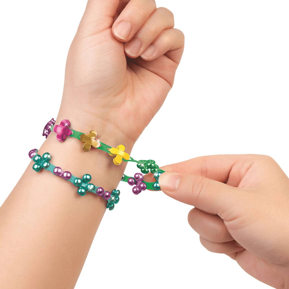 Linxo Armbänder - Bastelset (grün - lila - pink) Make it Real - malmichbunt.de