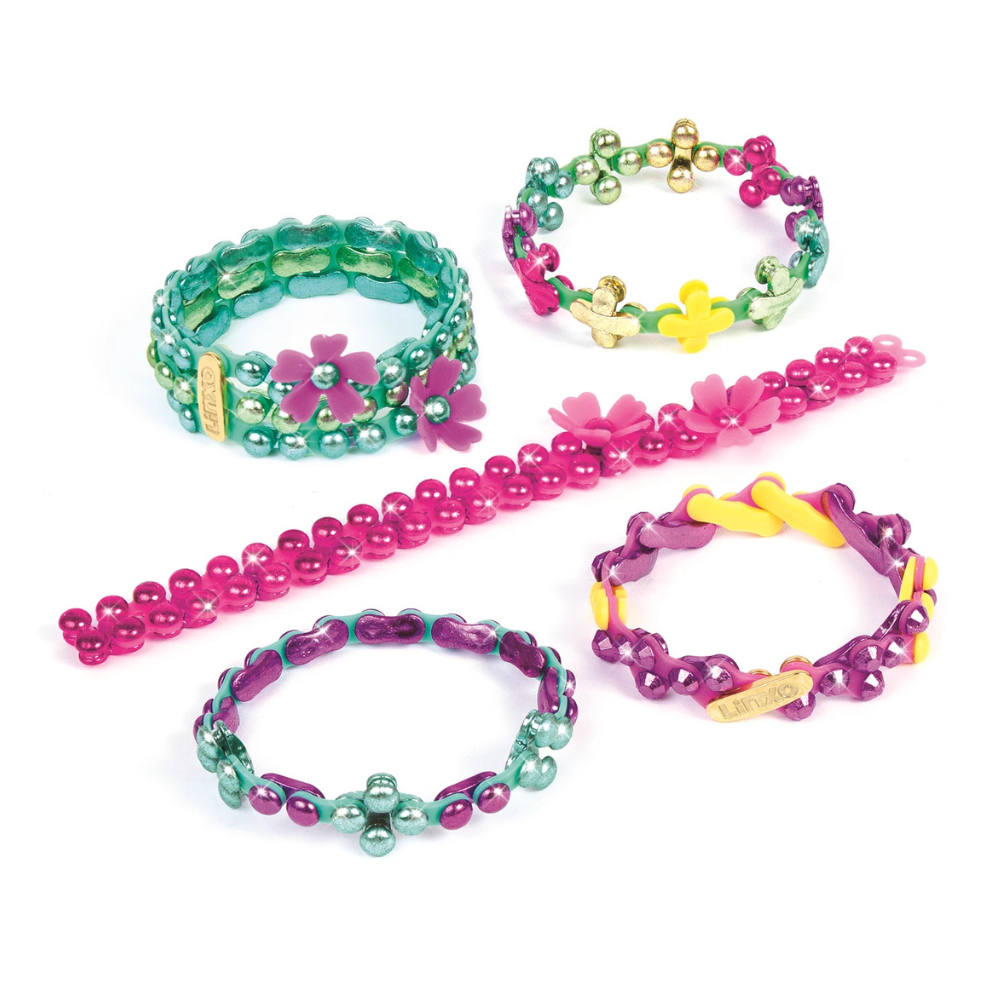 Linxo Armbänder - Bastelset (grün - lila - pink) Make it Real - malmichbunt.de
