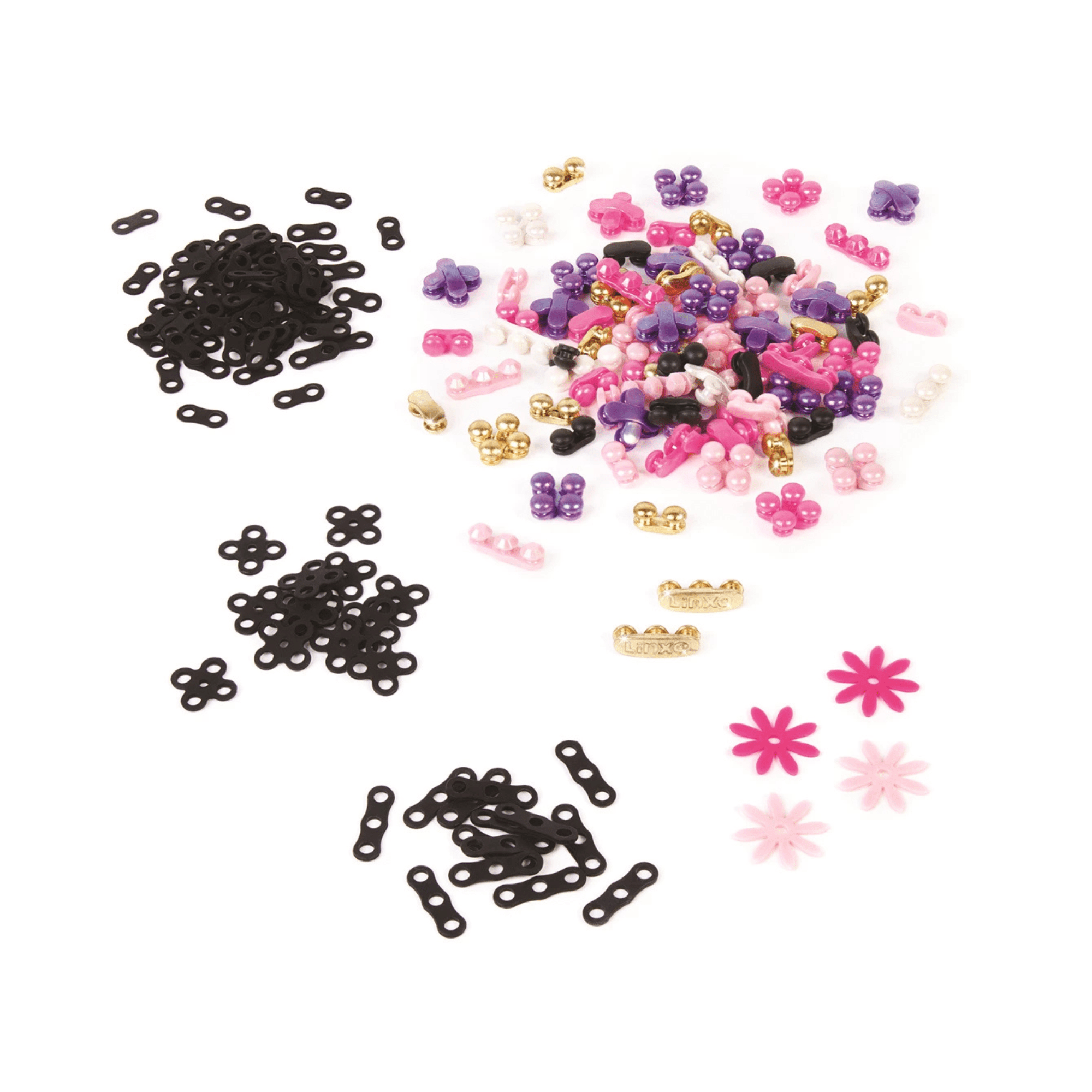Linxo Armbänder - Bastelset (lila - pink - schwarz) Make it Real - malmichbunt.de