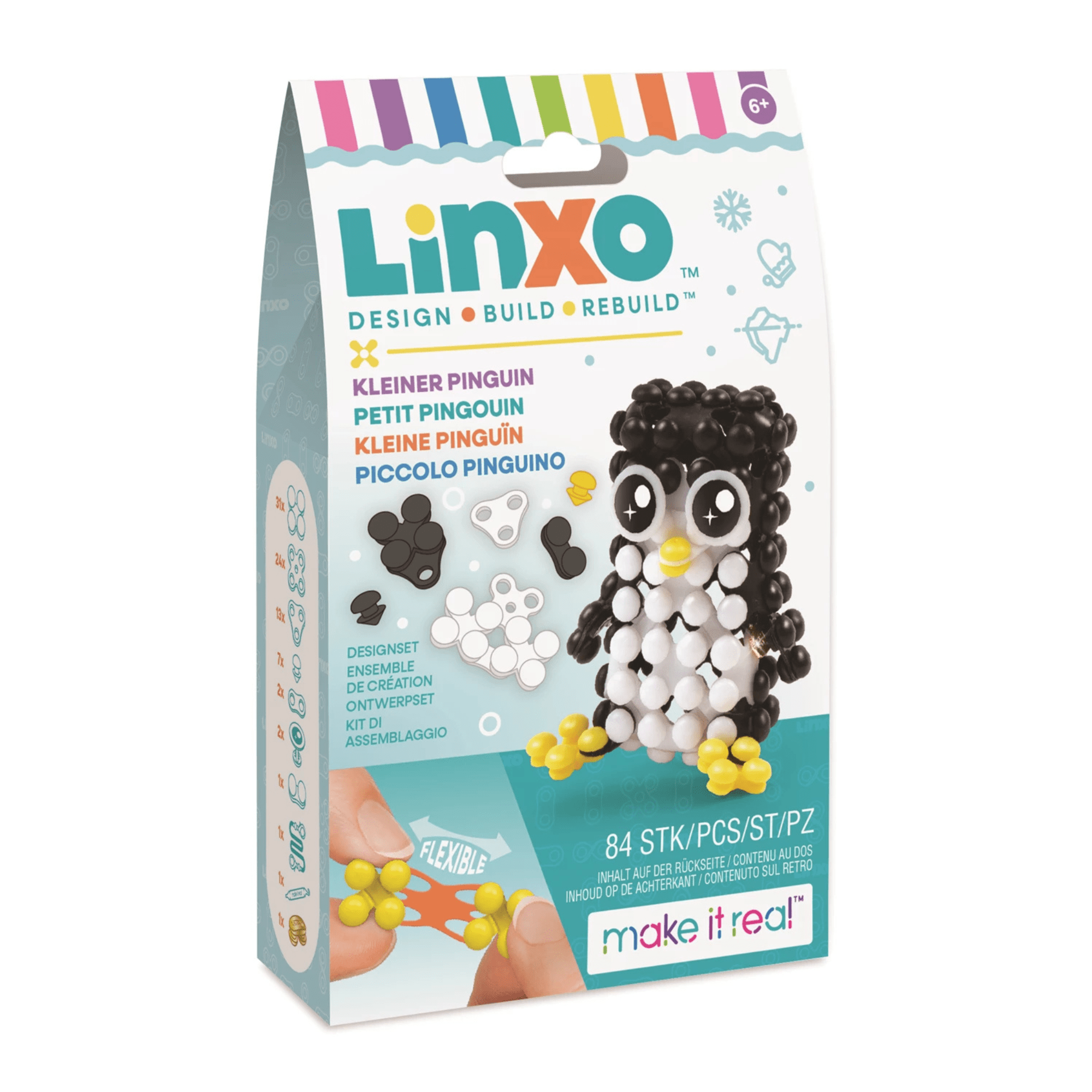 Linxo Schlüsselanhänger - Bastelset - kleiner Pinguin Make it Real - malmichbunt.de