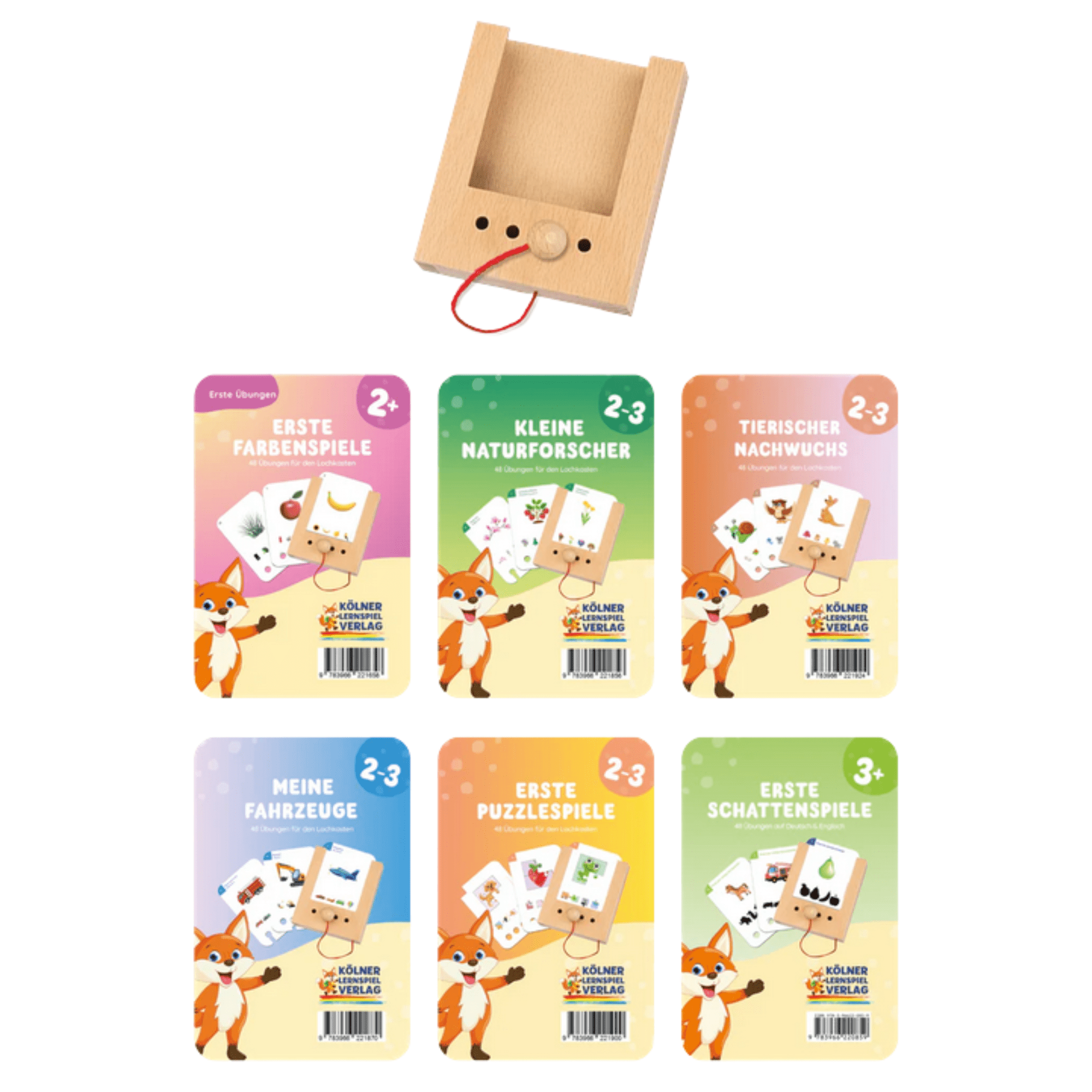 Lochkasten Set 2 - 3+ Jahre mit 6 Kartensätzen Lernspielverlag - malmichbunt.de