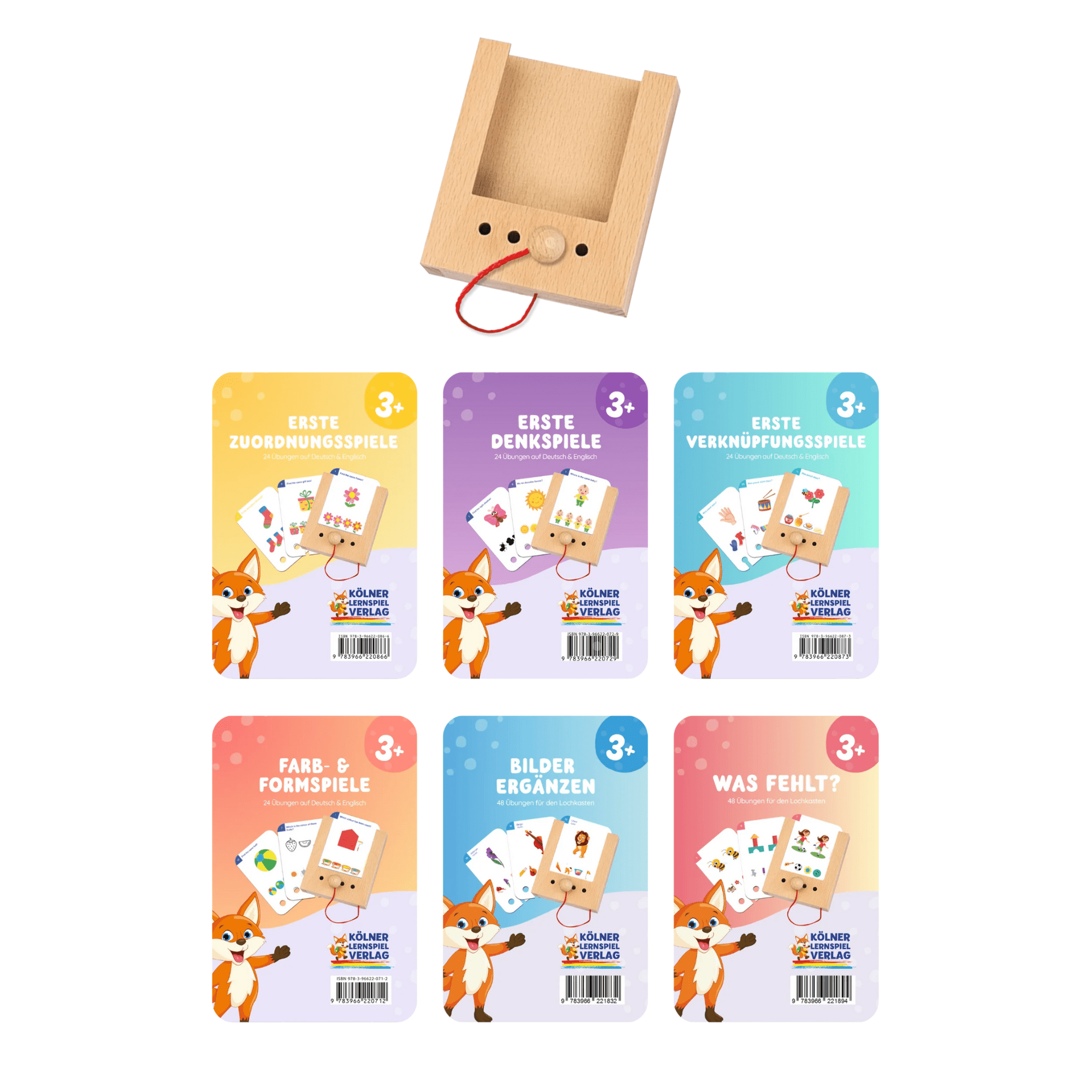 Lochkasten Starterset ab 3 Jahren mit 6 Kartensätzen (NEU) Lernspielverlag - malmichbunt.de